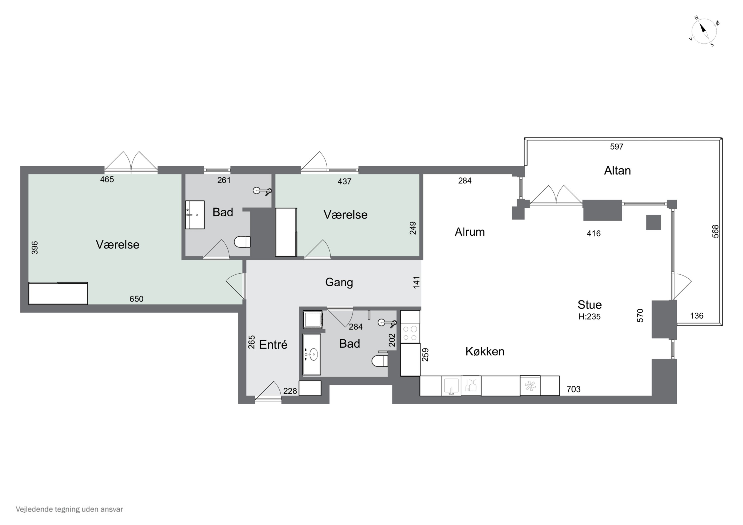 Plantegninger billede af Martin Luther Kings Vej 3, 1. tv., 2450 København SV