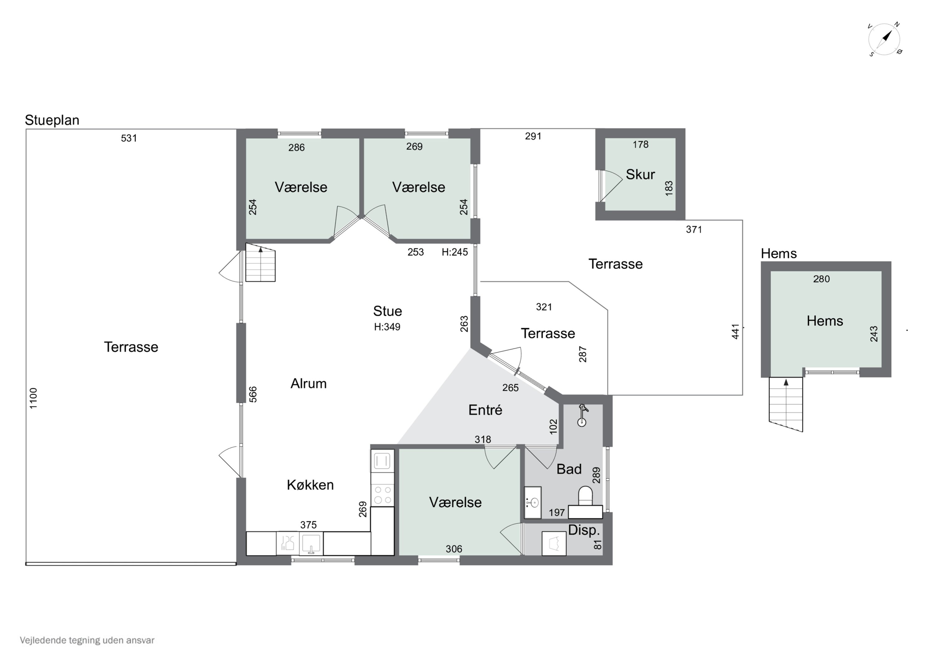 Plantegninger billede af Tjurvej 18, Gundestrup, 4571 Grevinge