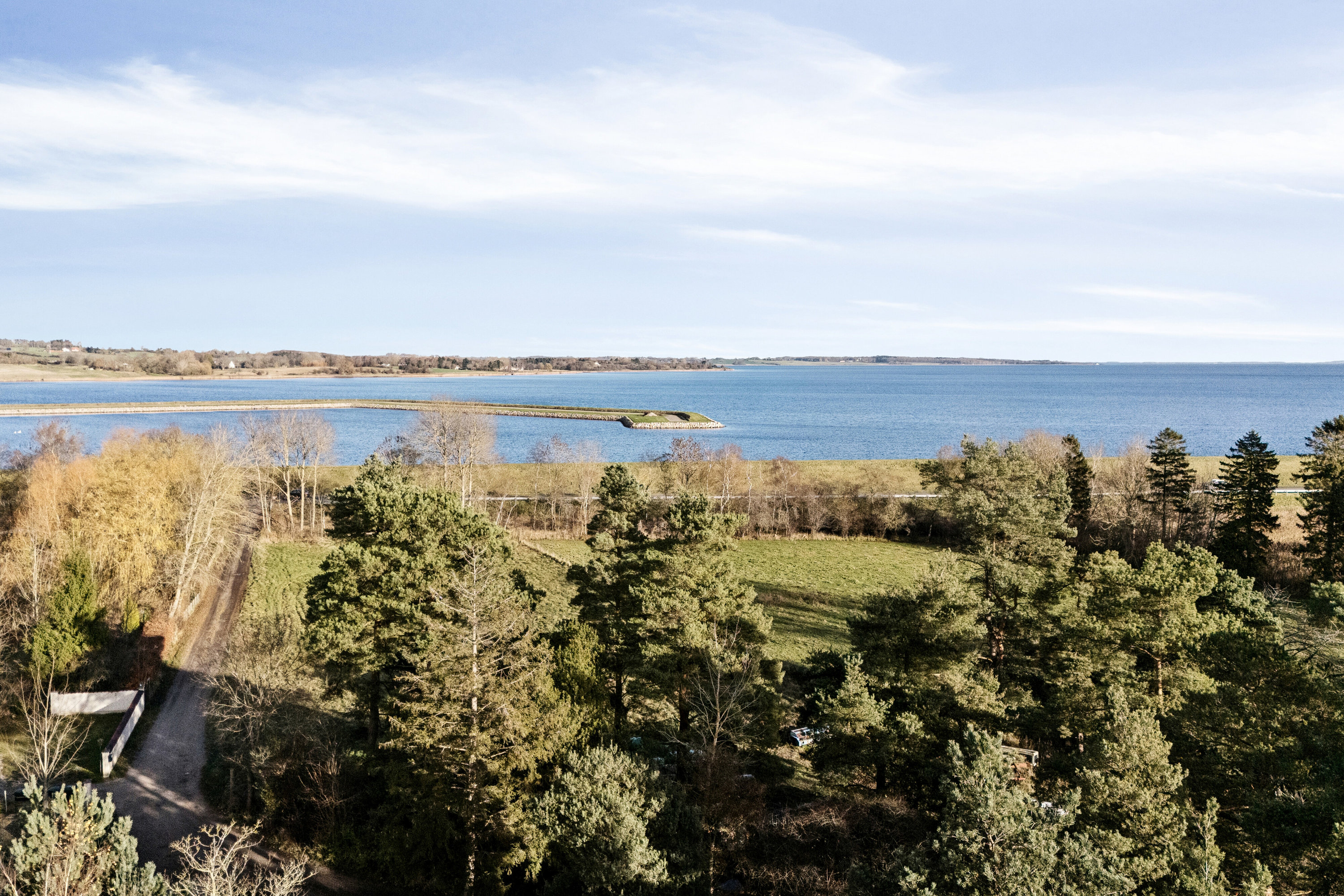 Fremhævet luftfoto billede i fuldskærmstilstand. Billede af Tjurvej 18, Gundestrup, 4571 Grevinge