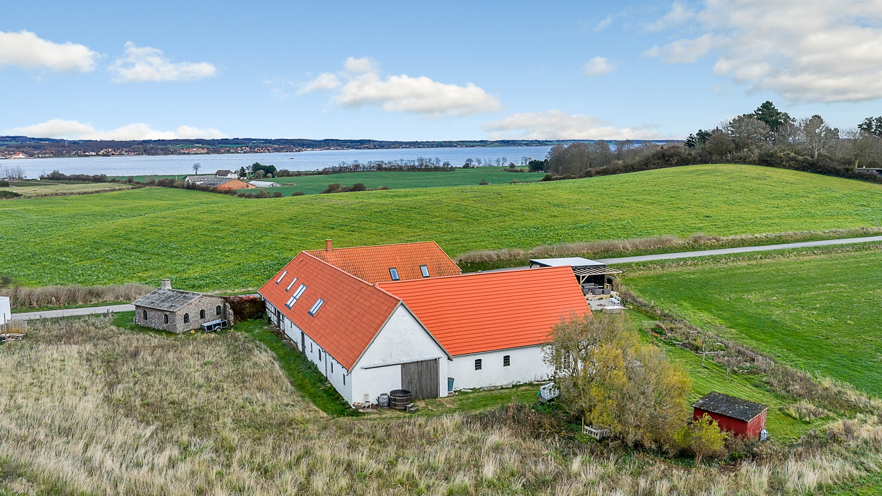 Miniaturebillede 1: luftfoto. Billede af Dyreborgskovvej 2, Dyreborg, 5600 Faaborg