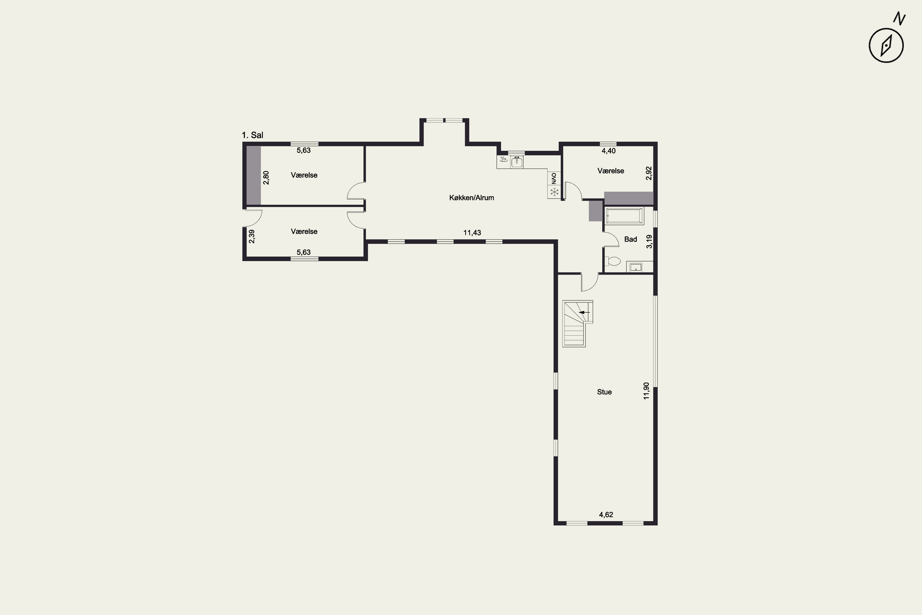 Plantegninger billede af Dyreborgskovvej 2, Dyreborg, 5600 Faaborg