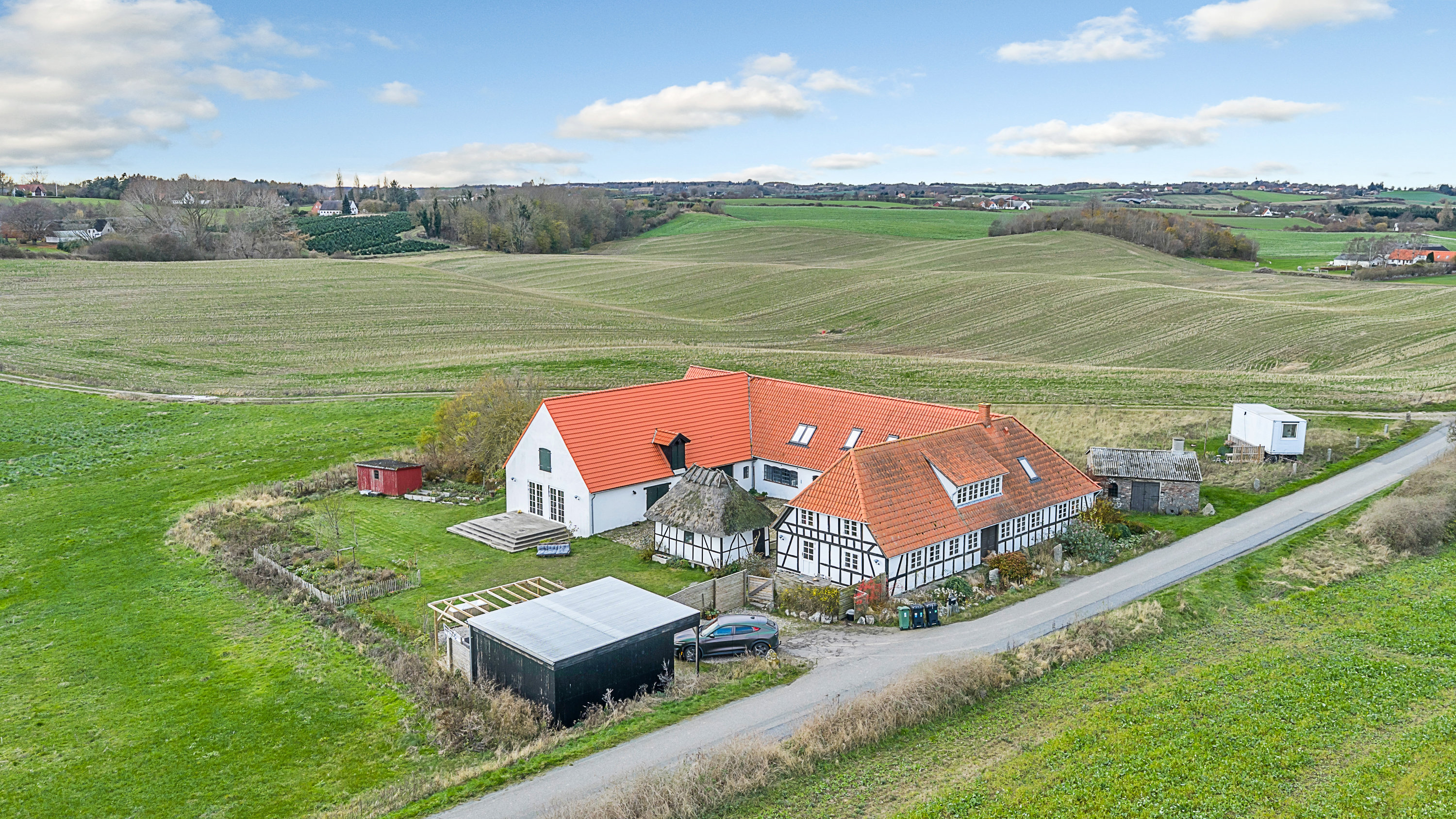 Fremhævet luftfoto billede i fuldskærmstilstand. Billede af Dyreborgskovvej 2, Dyreborg, 5600 Faaborg
