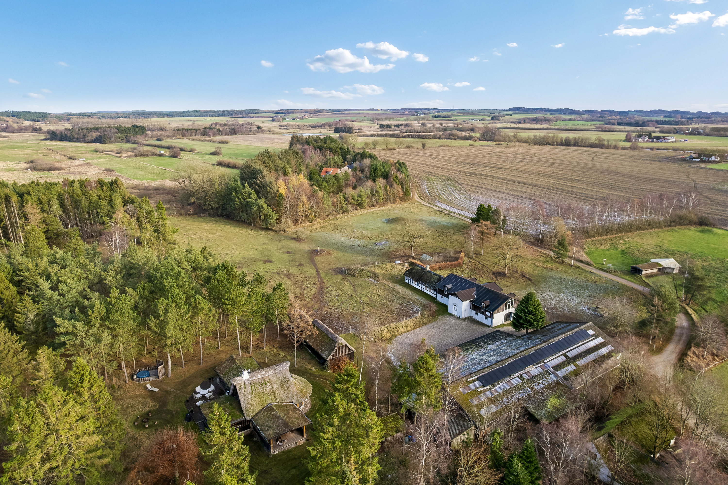 Fremhævet luftfoto billede i fuldskærmstilstand. Billede af Dystrup Kær 2, 8586 Ørum Djurs