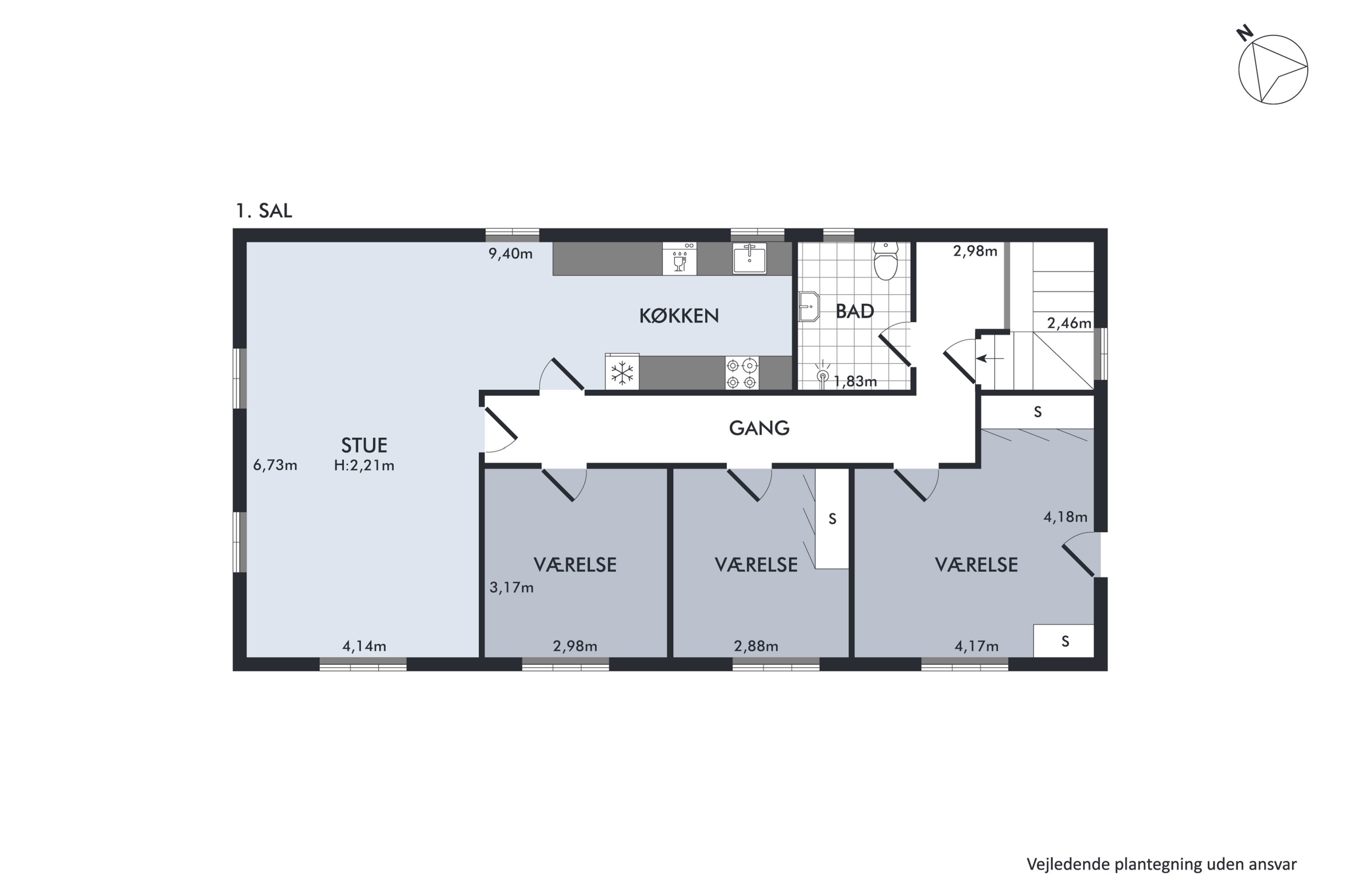 Plantegninger billede af Skolevej 6, 8410 Rønde