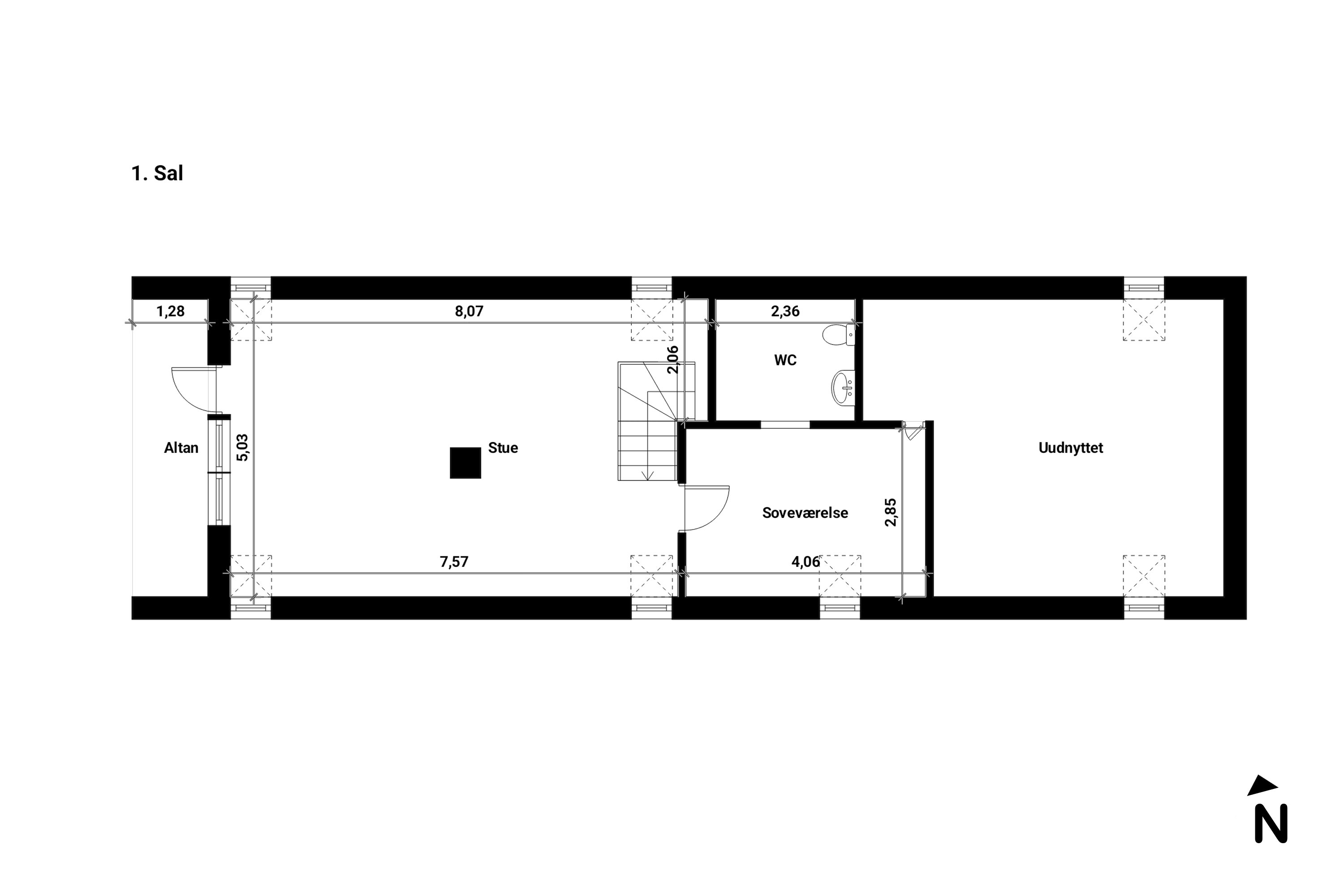Plantegninger billede af Baunehøjen 17, Nr. Grimmelstrup, 4840 Nørre Alslev
