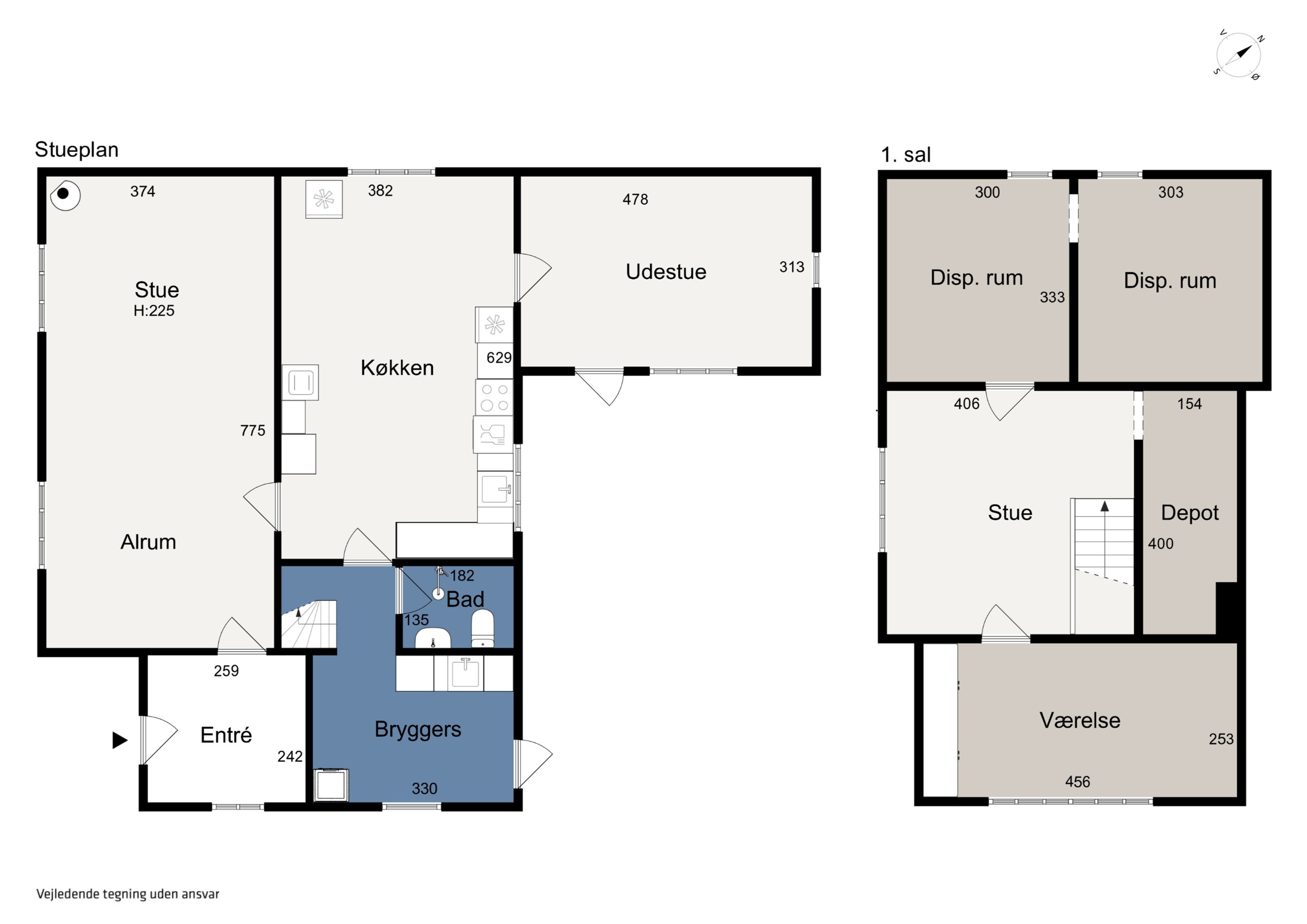 Plantegninger billede af Lilleringvej 5, Storring, 8464 Galten