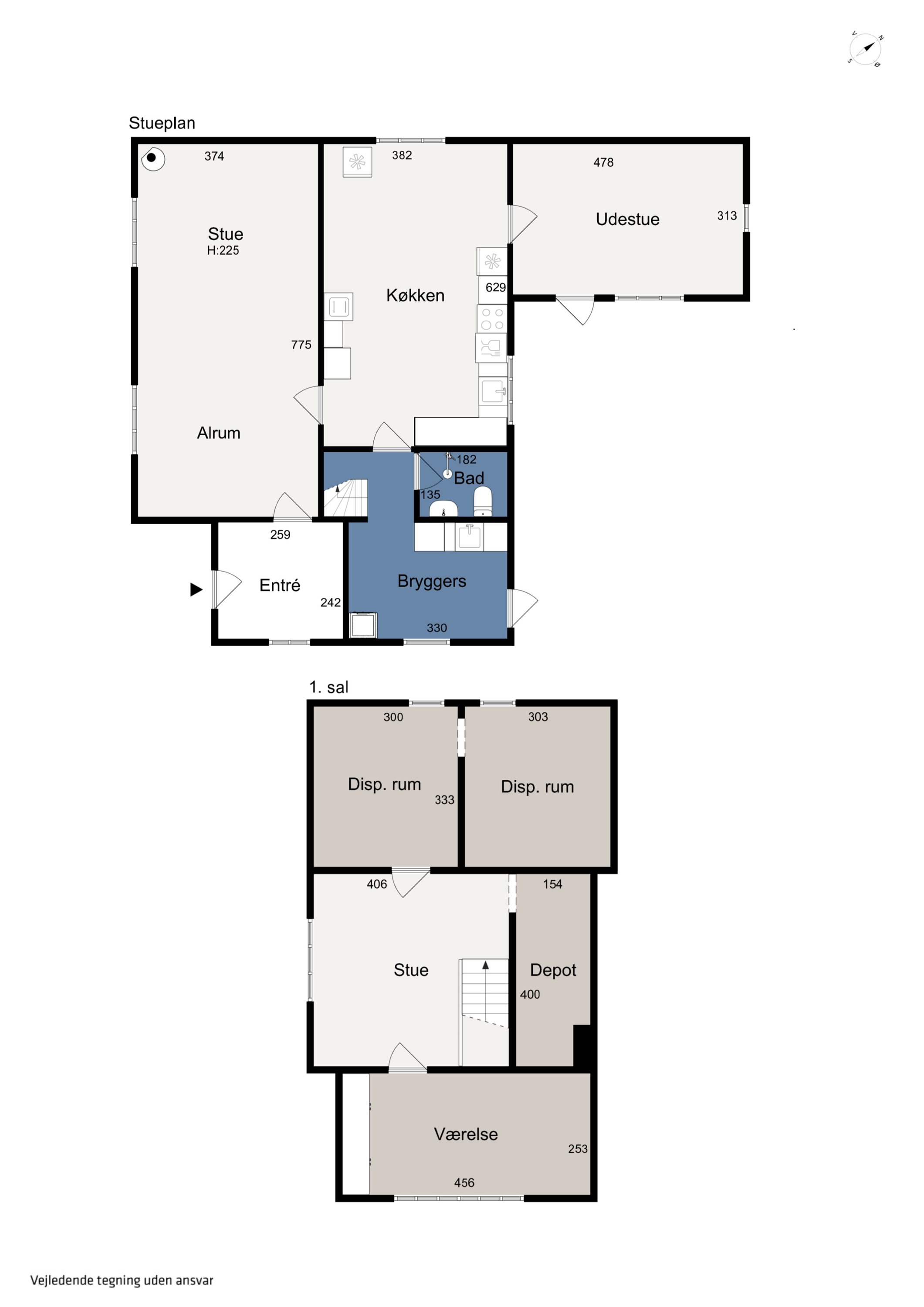 Plantegninger billede af Lilleringvej 5, Storring, 8464 Galten