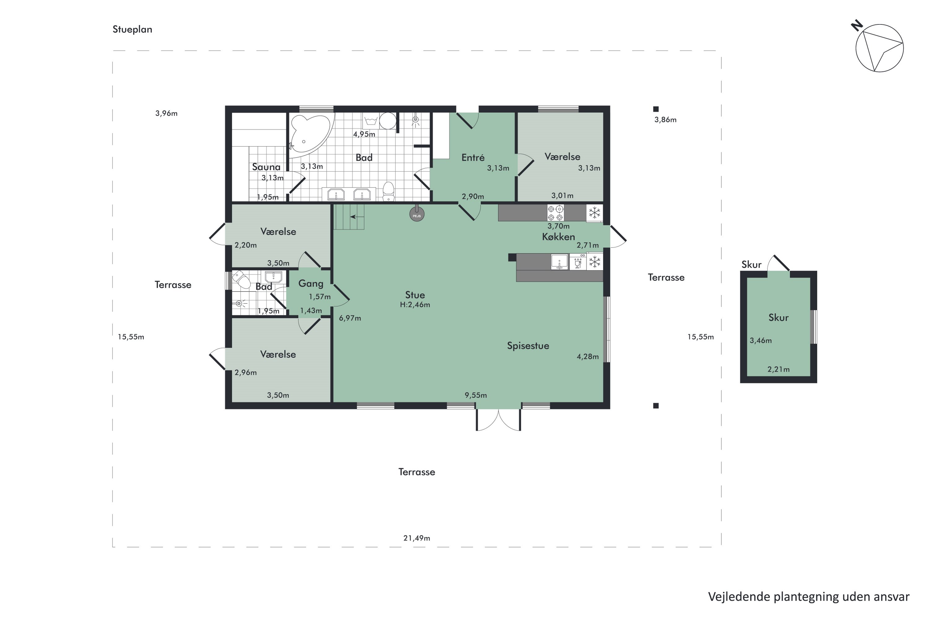 Plantegninger billede af Vidjeparken 132, Helberskov, 9560 Hadsund