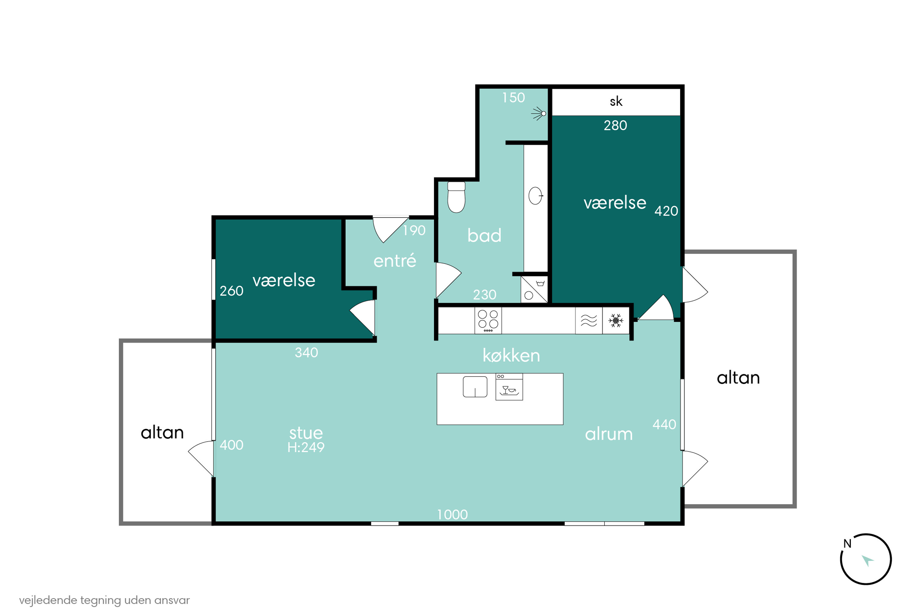 Plantegninger billede af Gnisten 3, 1. th., 8700 Horsens
