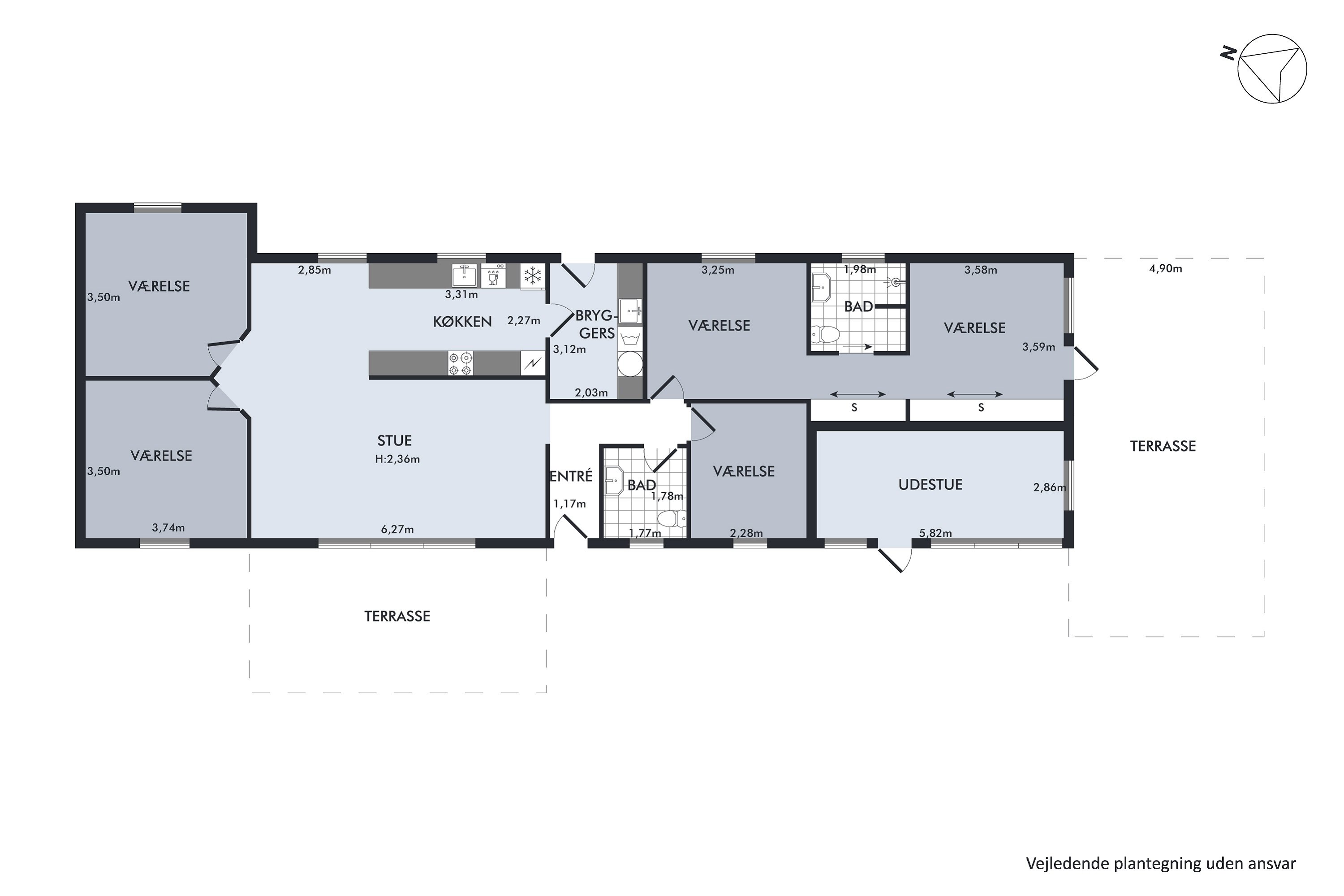 Plantegninger billede af Grenåvej 26, Bjødstrup, 8410 Rønde