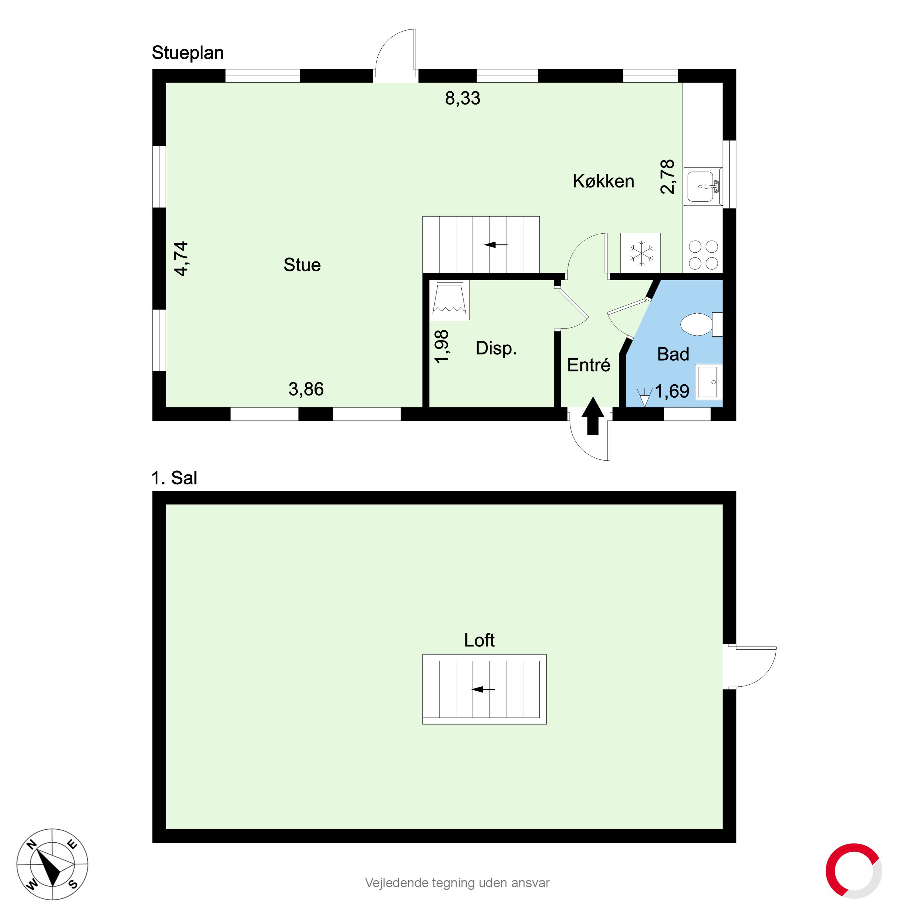 Plantegninger billede af Trindballevej 15, Ormslev, 8260 Viby J