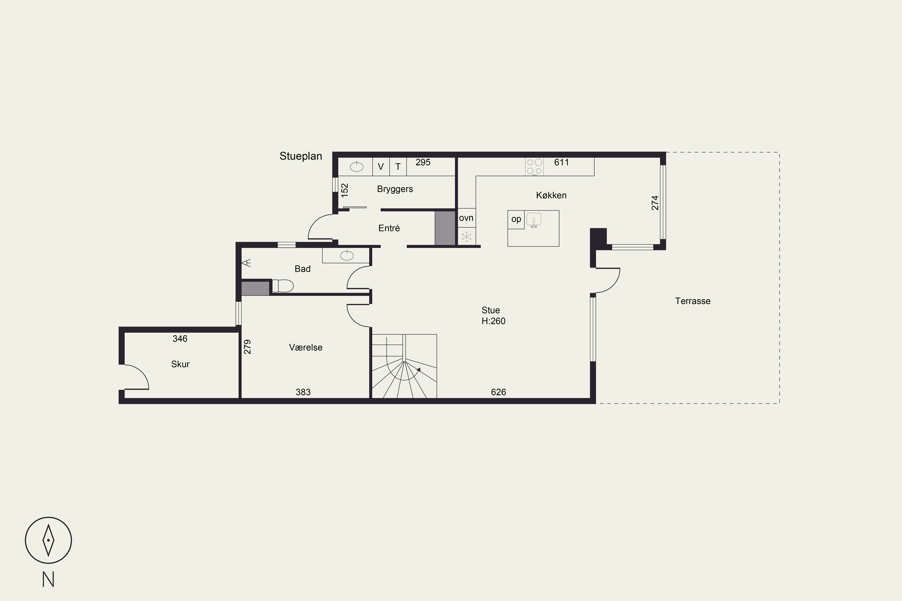 Plantegninger billede af Rønnevangen 217, 8471 Sabro