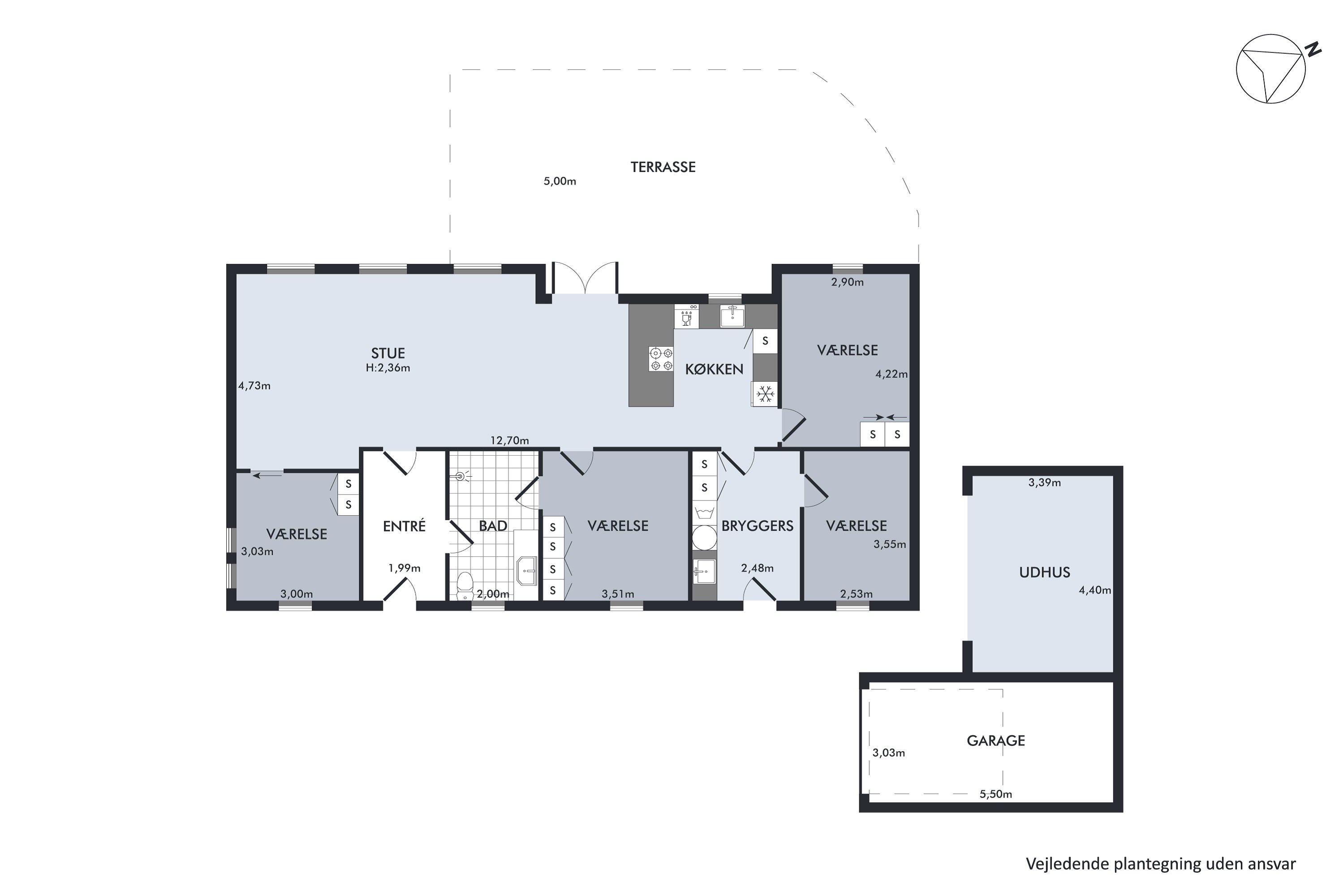 Plantegninger billede af Gustav Zimmersvej 3, Nørhalne, 9430 Vadum
