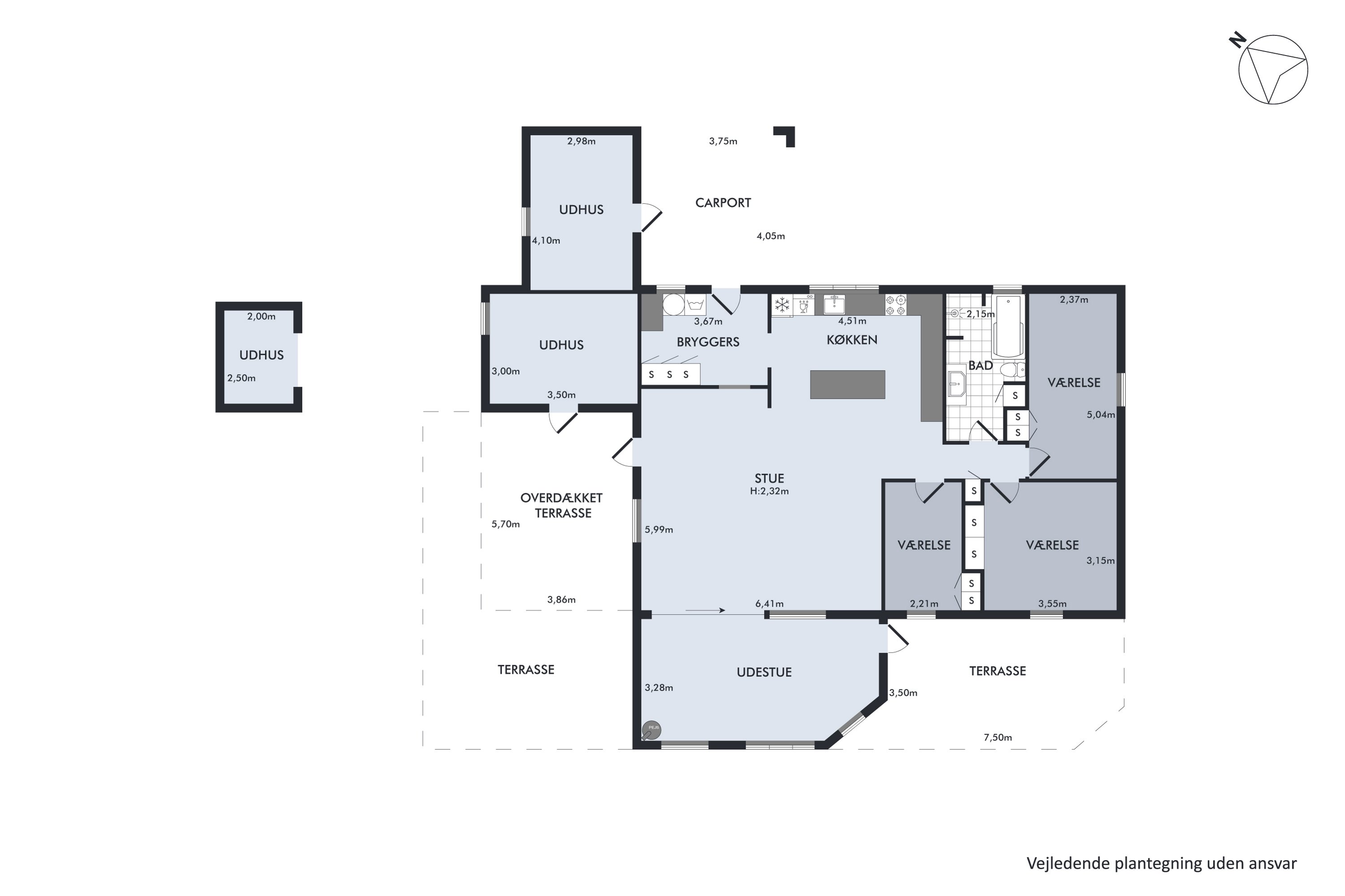 Plantegninger billede af Lærkevej 1, Tranum, 9460 Brovst