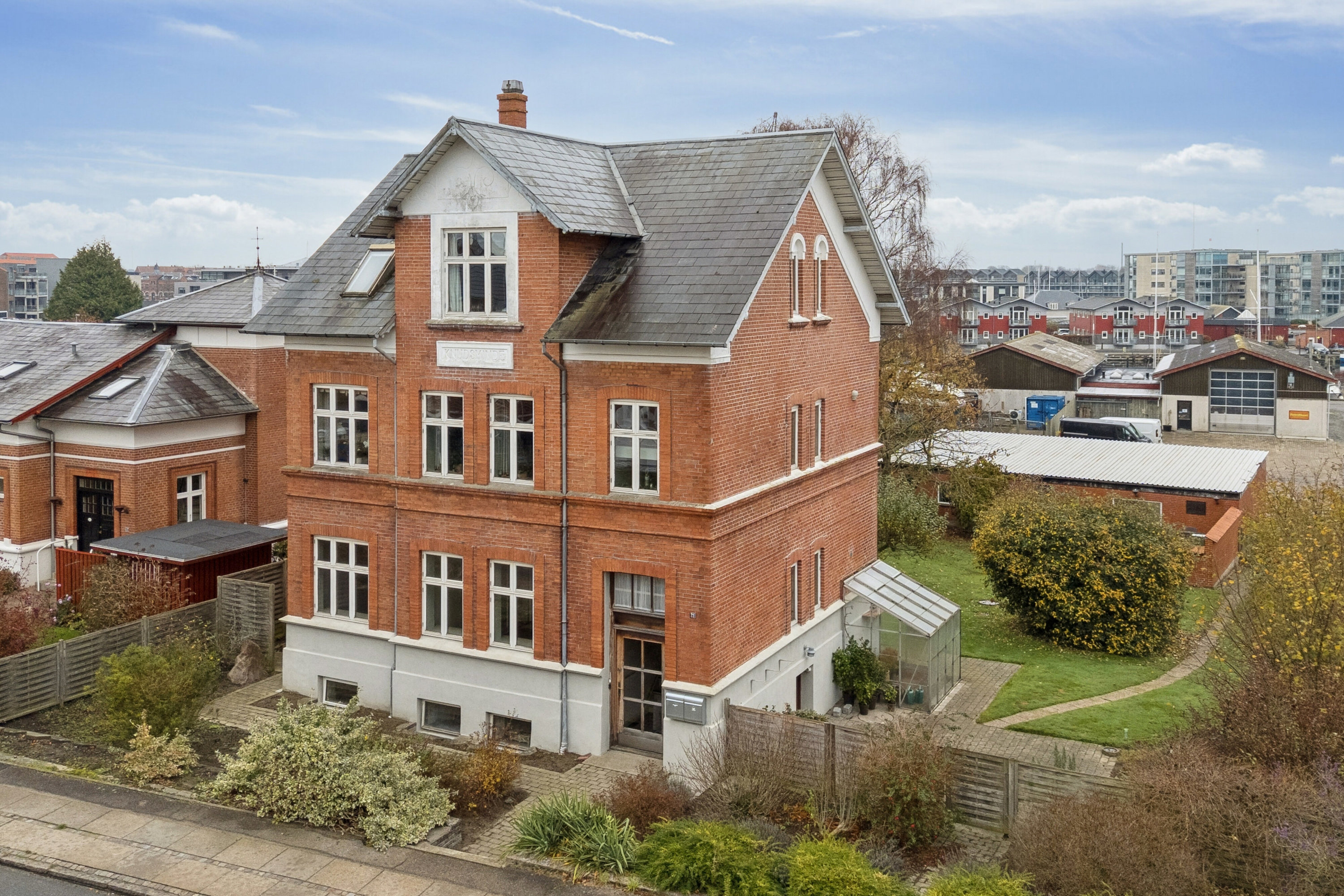 Villa: Luftfoto på Dyrehavevej 21, 5800 Nyborg