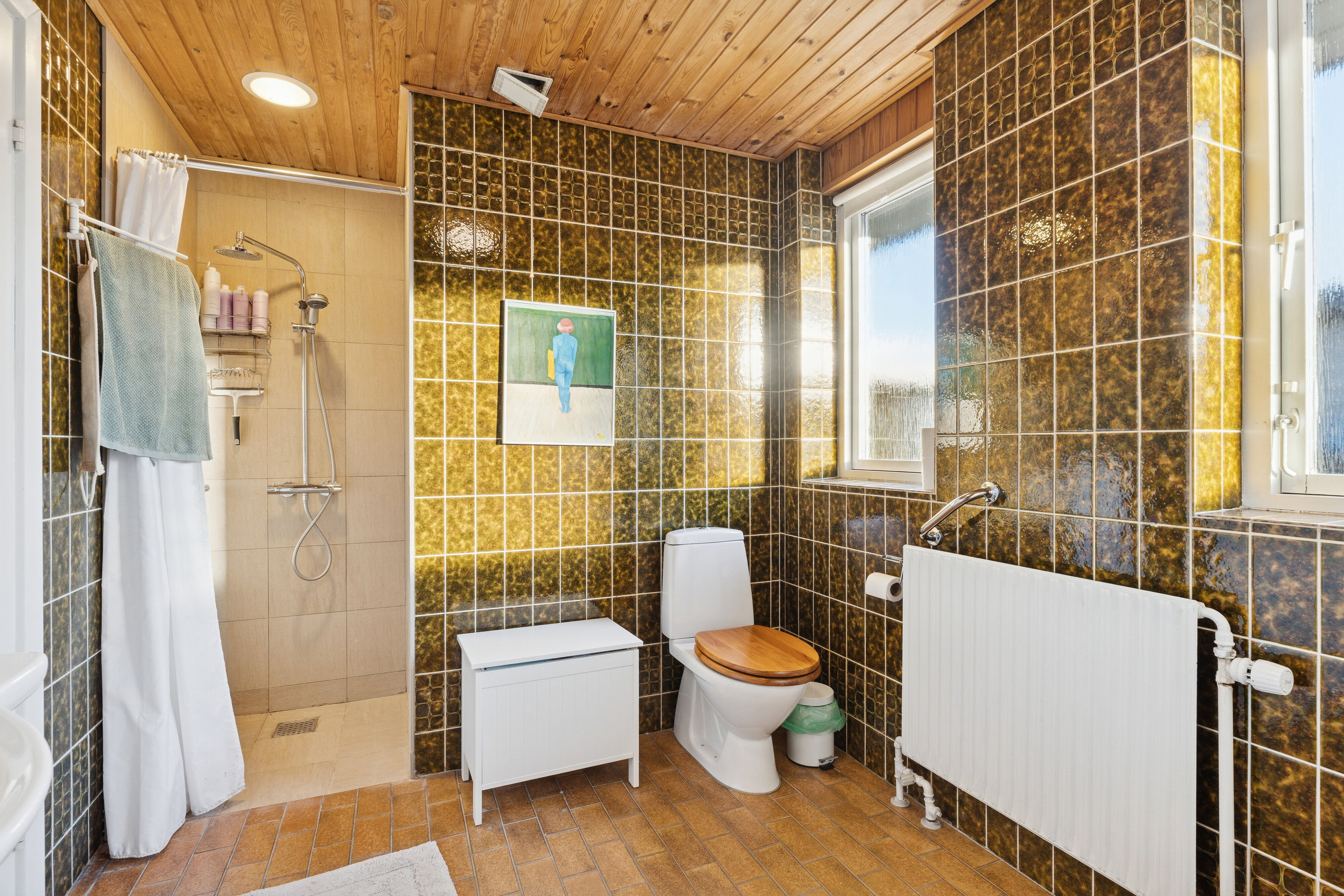 Fremhævet badeværelse billede i fuldskærmstilstand. Billede af Kærvænget 11, Astrup, 9800 Hjørring