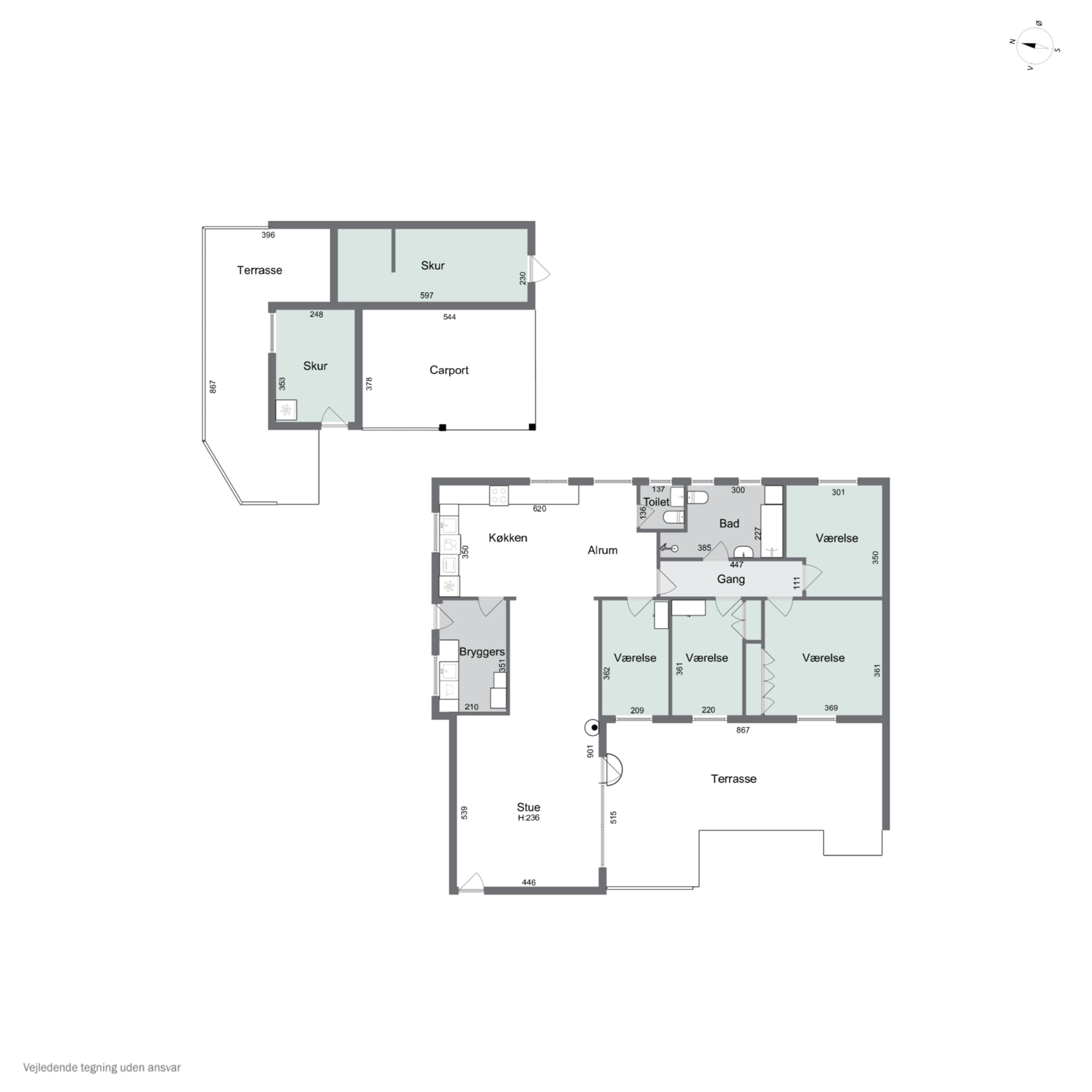 Plantegninger billede af Kærvænget 11, Astrup, 9800 Hjørring