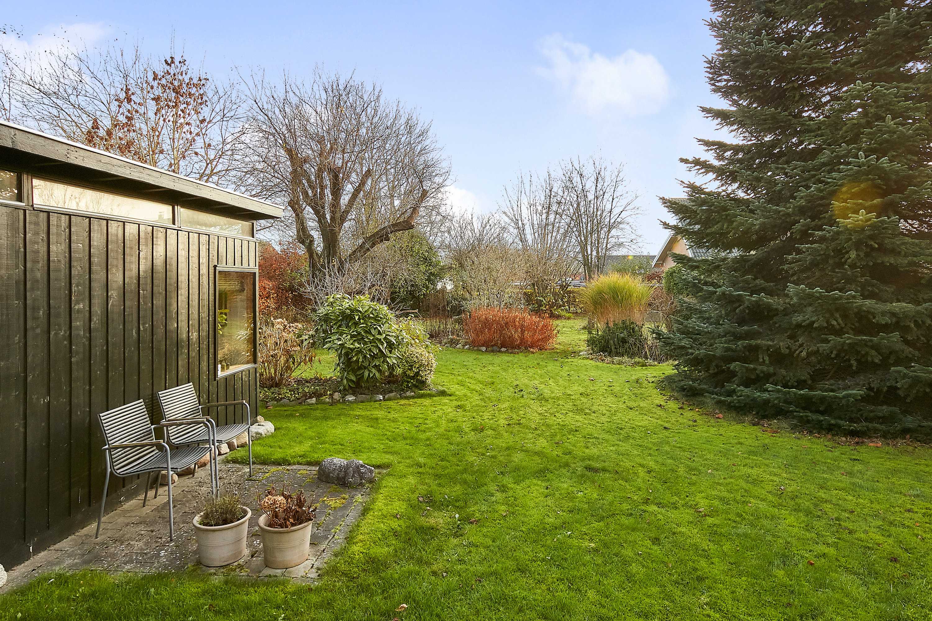 Fremhævet have billede i fuldskærmstilstand. Billede af Honum Skovvej 3, 8762 Flemming