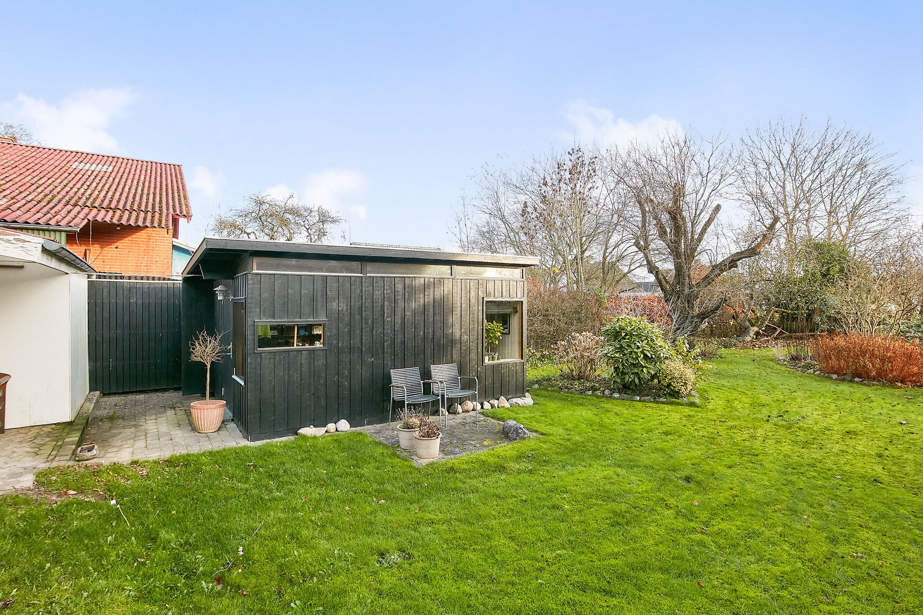 Fremhævet have billede i fuldskærmstilstand. Billede af Honum Skovvej 3, 8762 Flemming