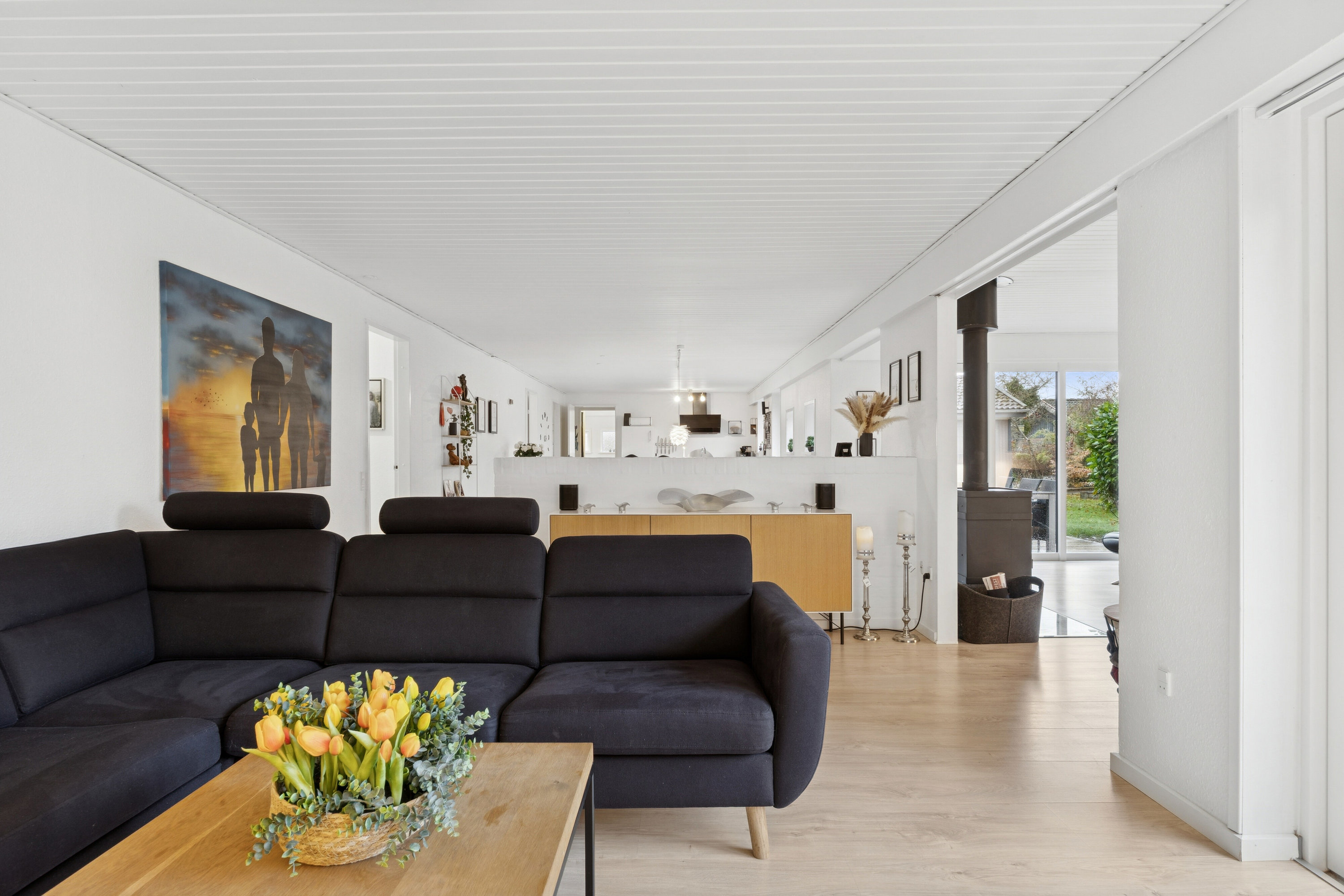 Fremhævet stue billede i fuldskærmstilstand. Billede af Granvænget 18, Smedeby, 6340 Kruså