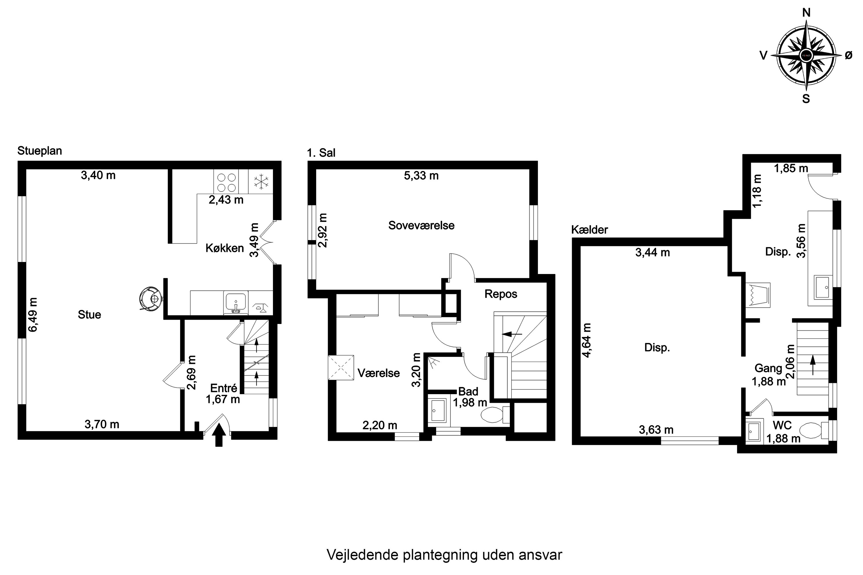 Plantegninger billede af Solsortevej 18, 5500 Middelfart