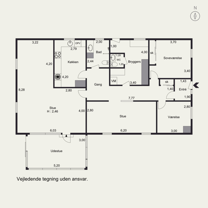 Plantegninger billede af Munkekæret 12, Bjergby, 9800 Hjørring