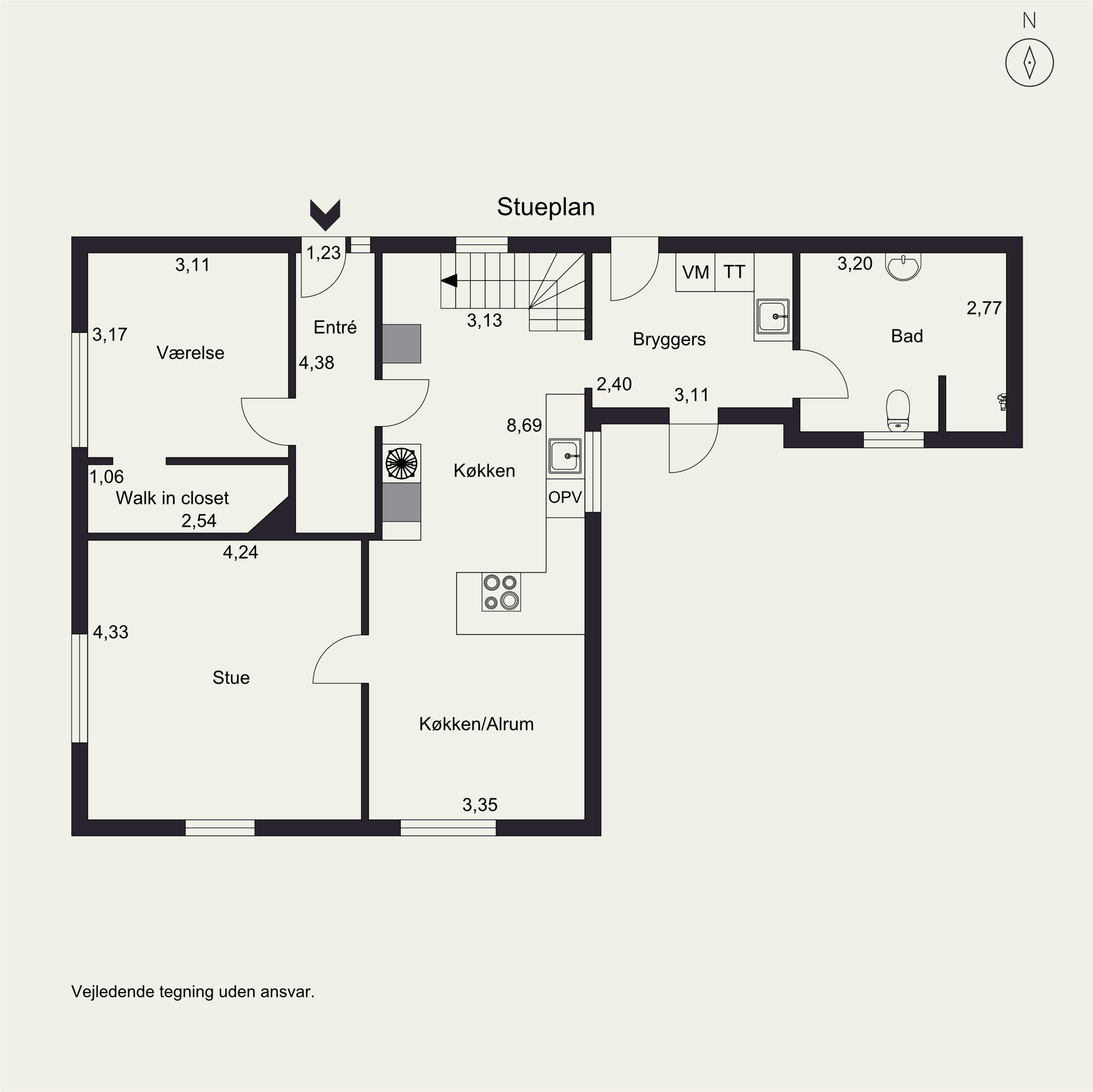 Plantegninger billede af Rønnealle 3, 6862 Tistrup