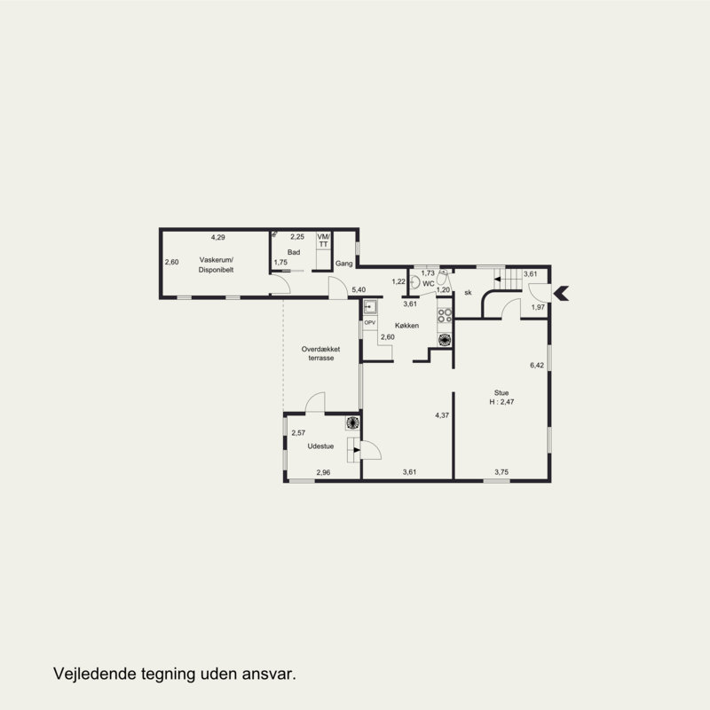 Plantegninger billede af Bjerrevej 374, Gramrode, 7130 Juelsminde