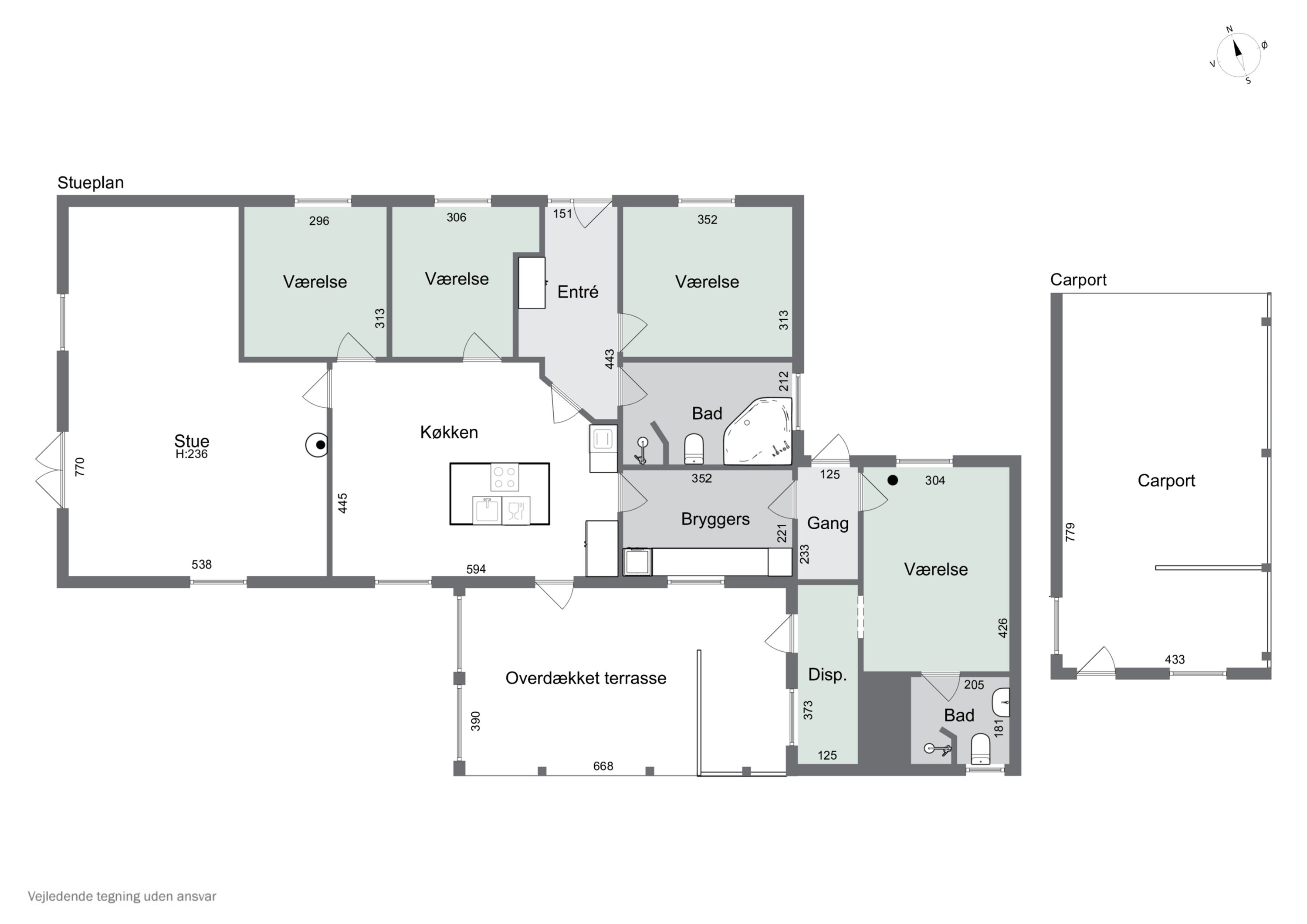 Plantegninger billede af Baneengen 13, Nylars, 3720 Aakirkeby