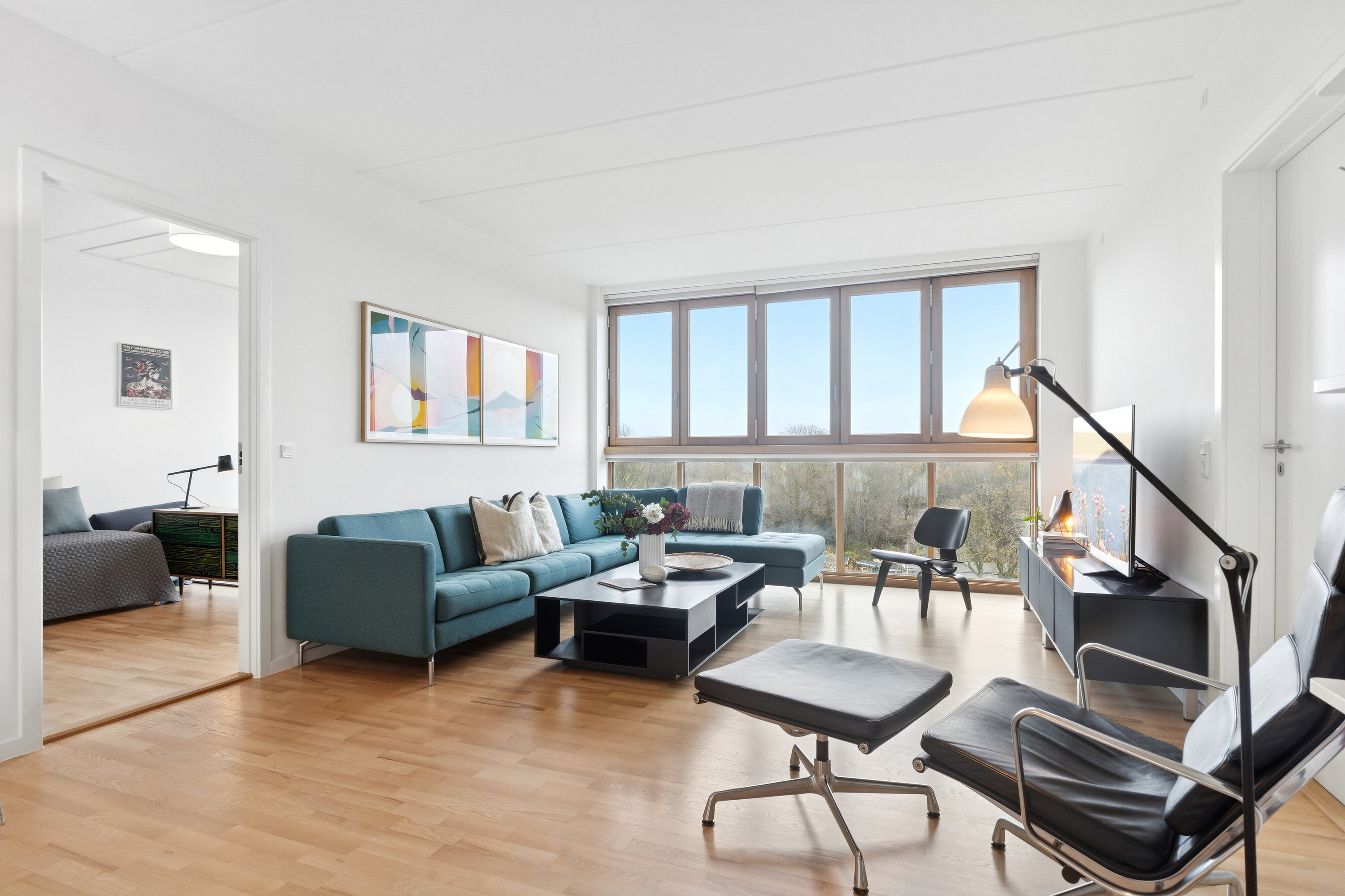 Fremhævet stue billede i fuldskærmstilstand. Billede af Artillerivej 114, 5., 2300 København S