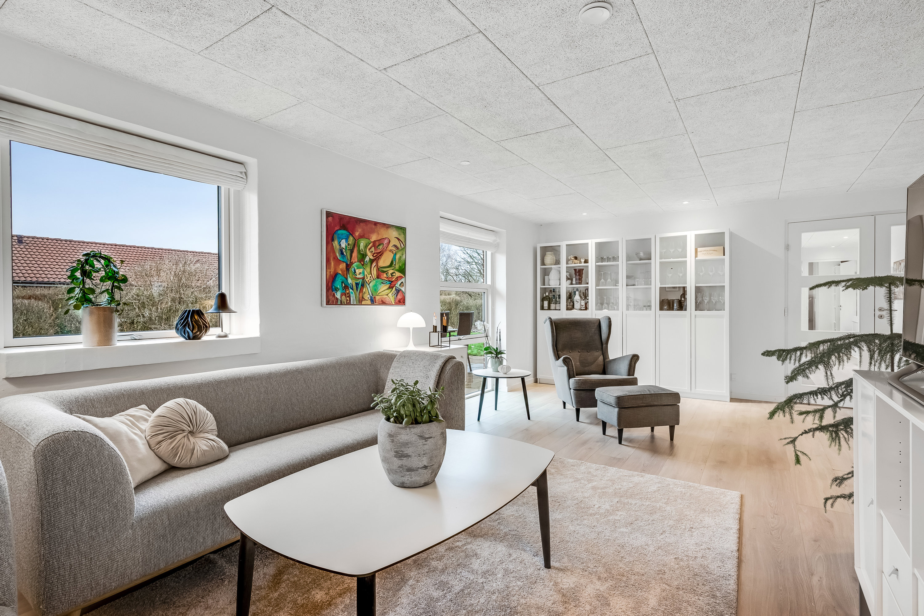 Fremhævet stue billede i fuldskærmstilstand. Billede af Webersvej 51, 7500 Holstebro