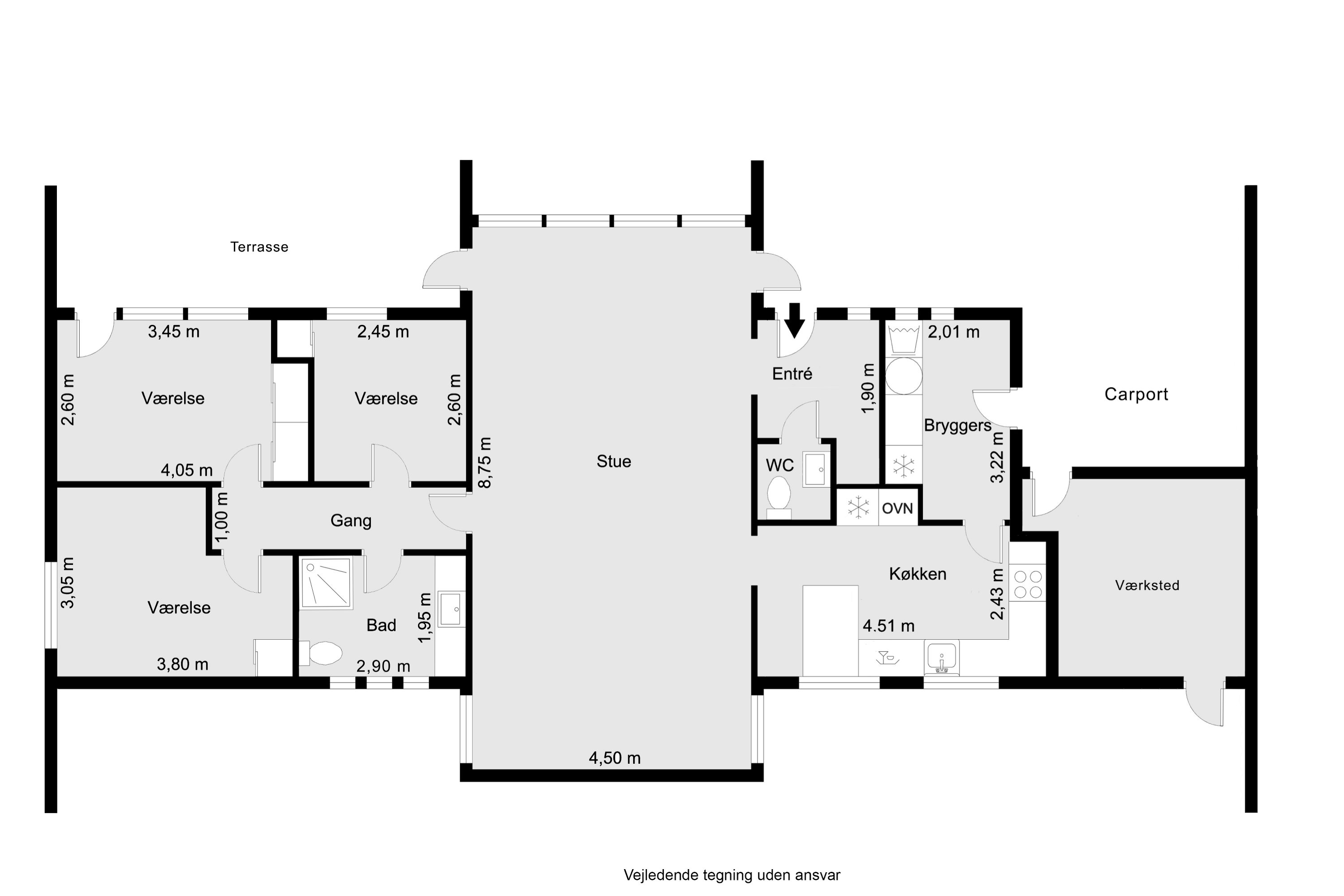 Plantegninger billede af Birkebakken 5, Vridsted, 7800 Skive