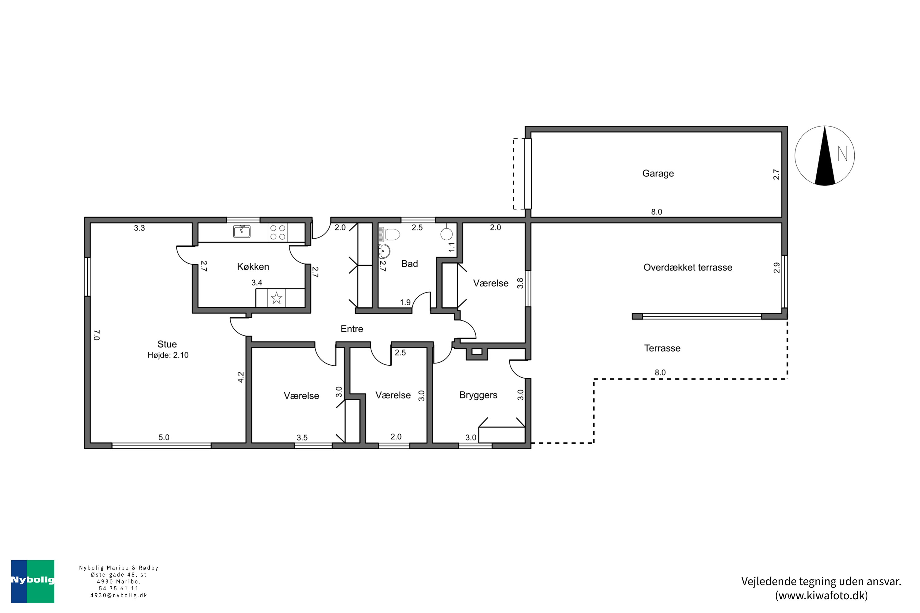 Plantegninger billede af Boisens Vej 6, 4930 Maribo