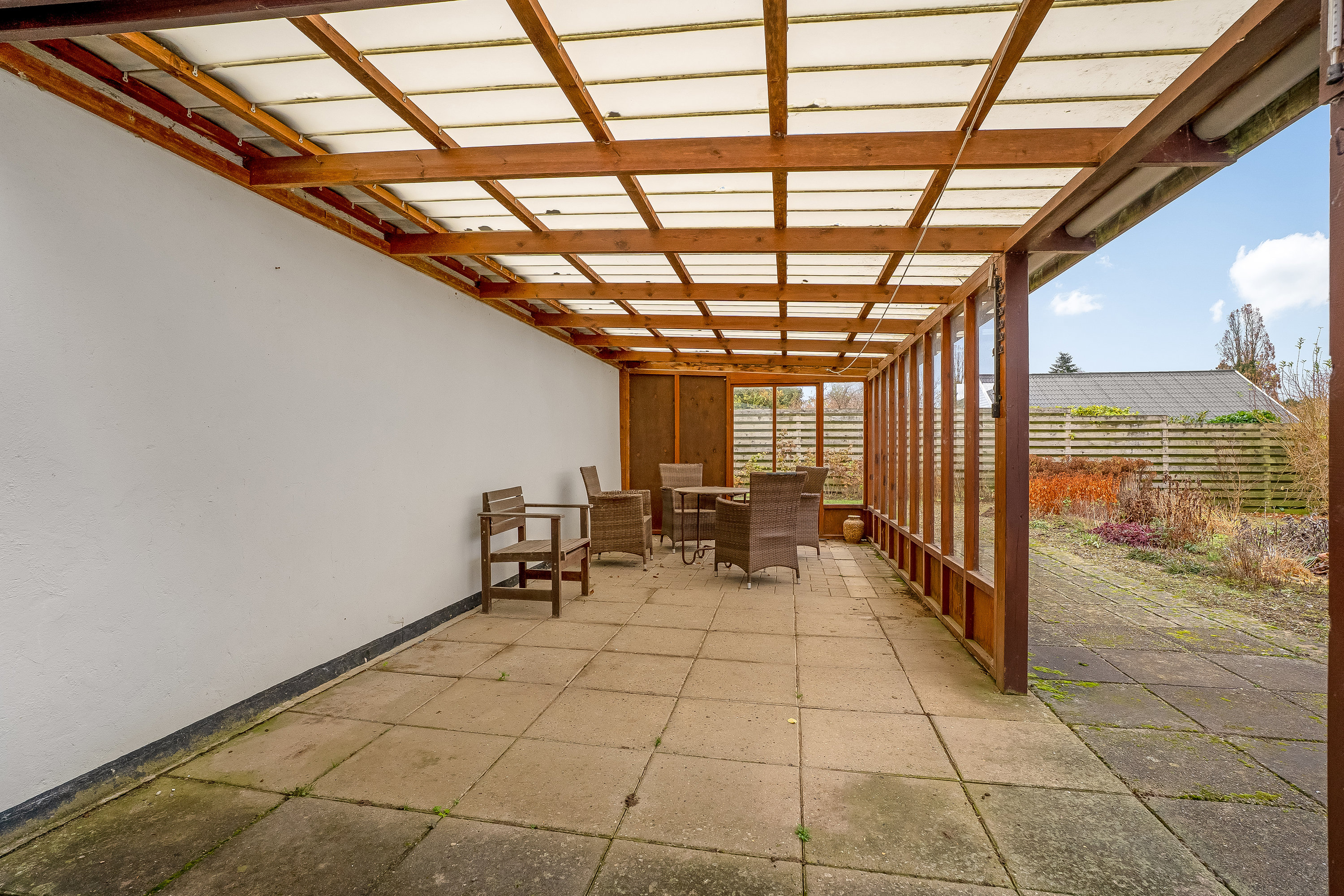 Fremhævet overdækket terrasse billede i fuldskærmstilstand. Billede af Boisens Vej 6, 4930 Maribo