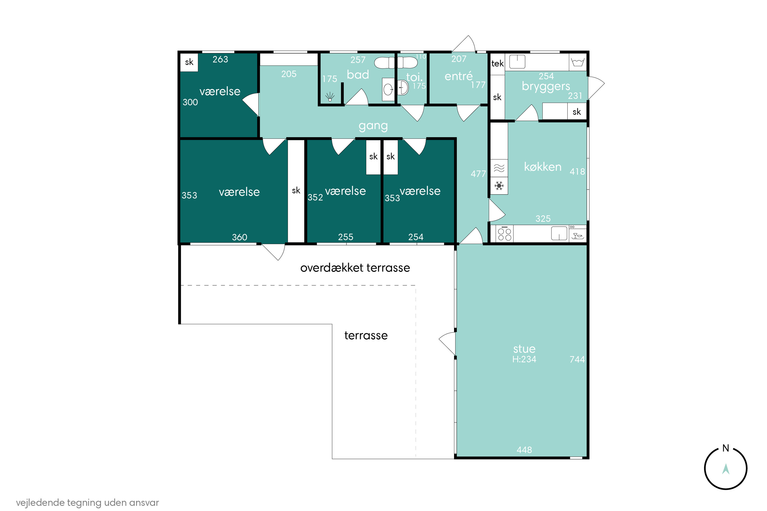 Plantegninger billede af Tranevej 51, 7480 Vildbjerg