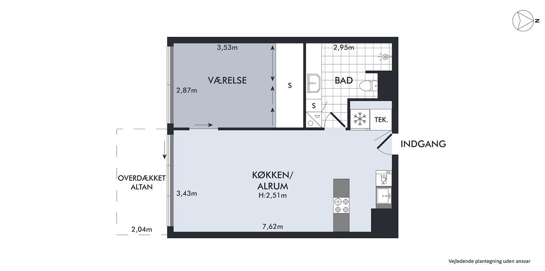 Plantegninger billede af Kongefolden 2, 1. mf., Skanderborg Bakker, 8660 Skanderborg