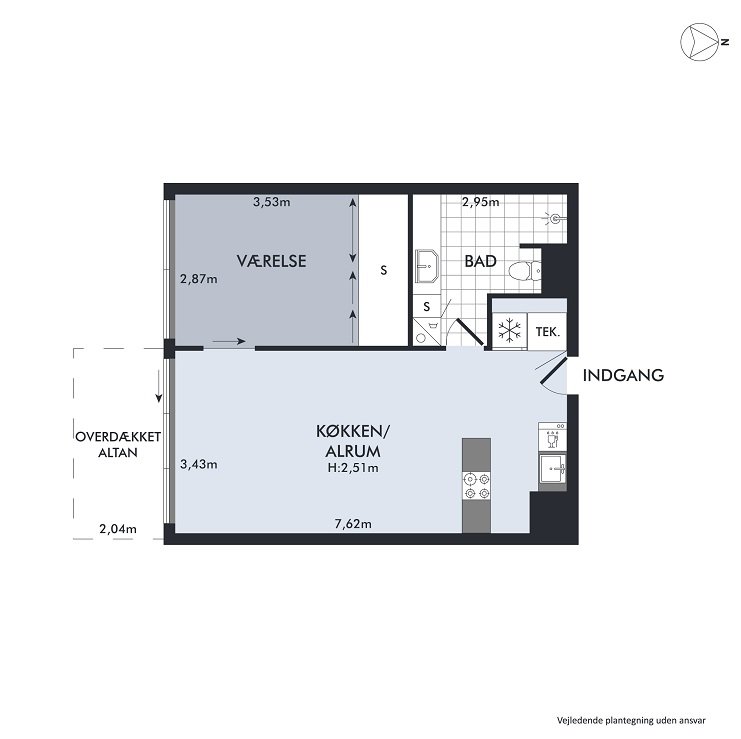 Plantegninger billede af Kongefolden 2, 1. mf., Skanderborg Bakker, 8660 Skanderborg
