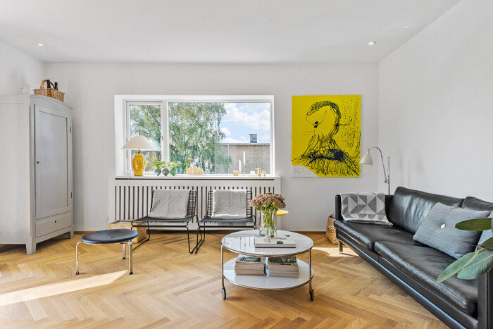 Fremhævet stue billede i fuldskærmstilstand. Billede af Ellemarksvej 9, 1., 8000 Aarhus C