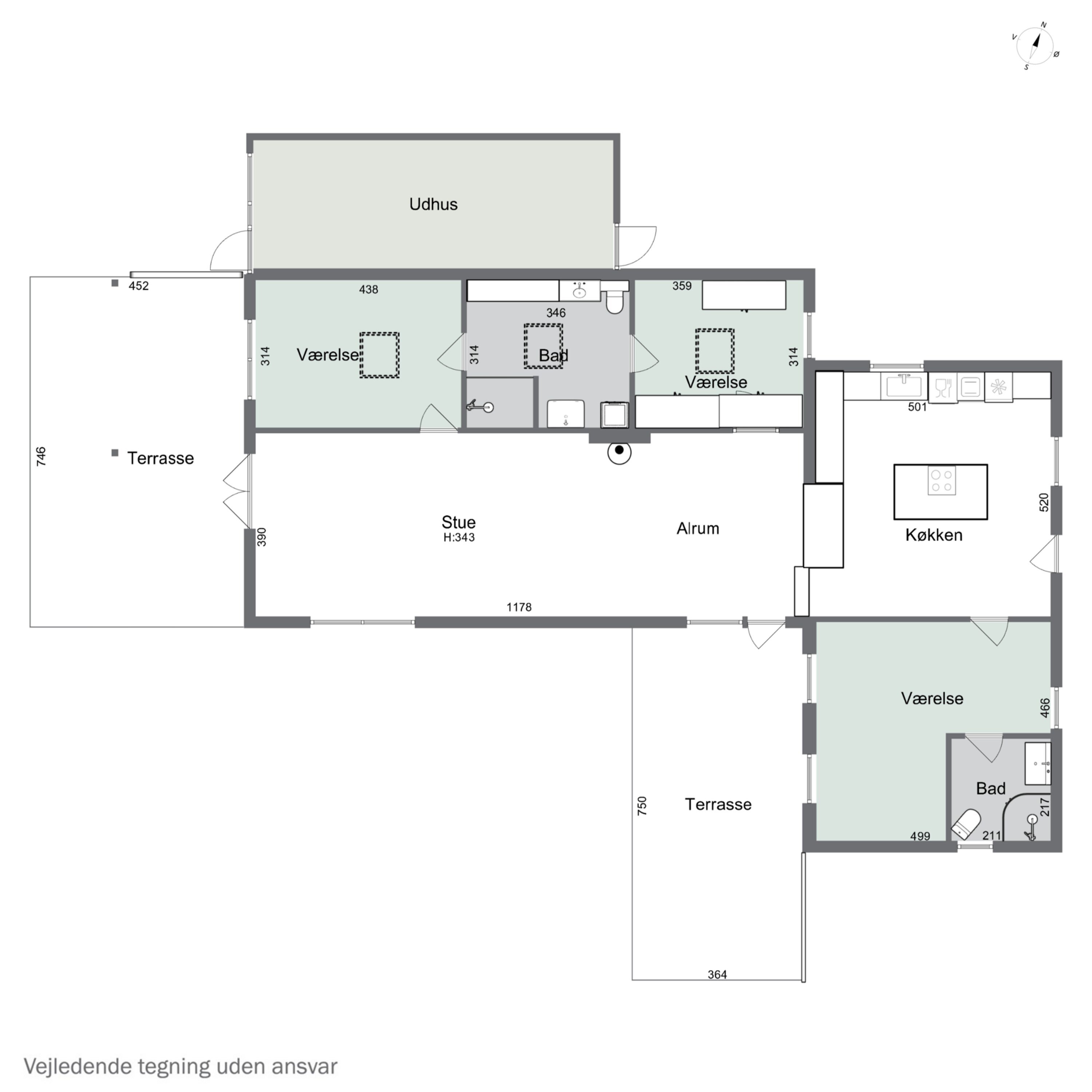 Plantegninger billede af Rosmosevej 80, 2650 Hvidovre