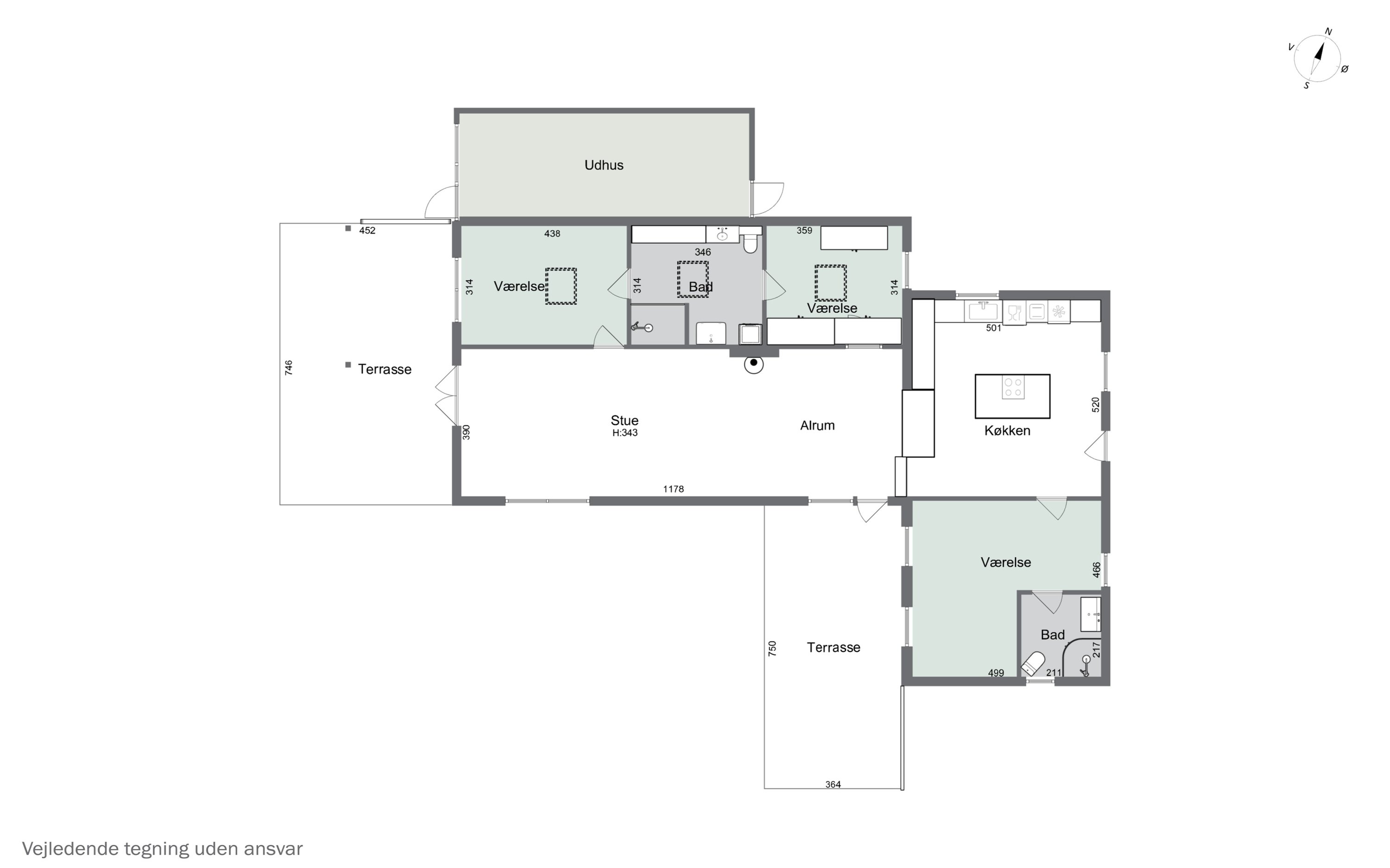 Plantegninger billede af Rosmosevej 80, 2650 Hvidovre