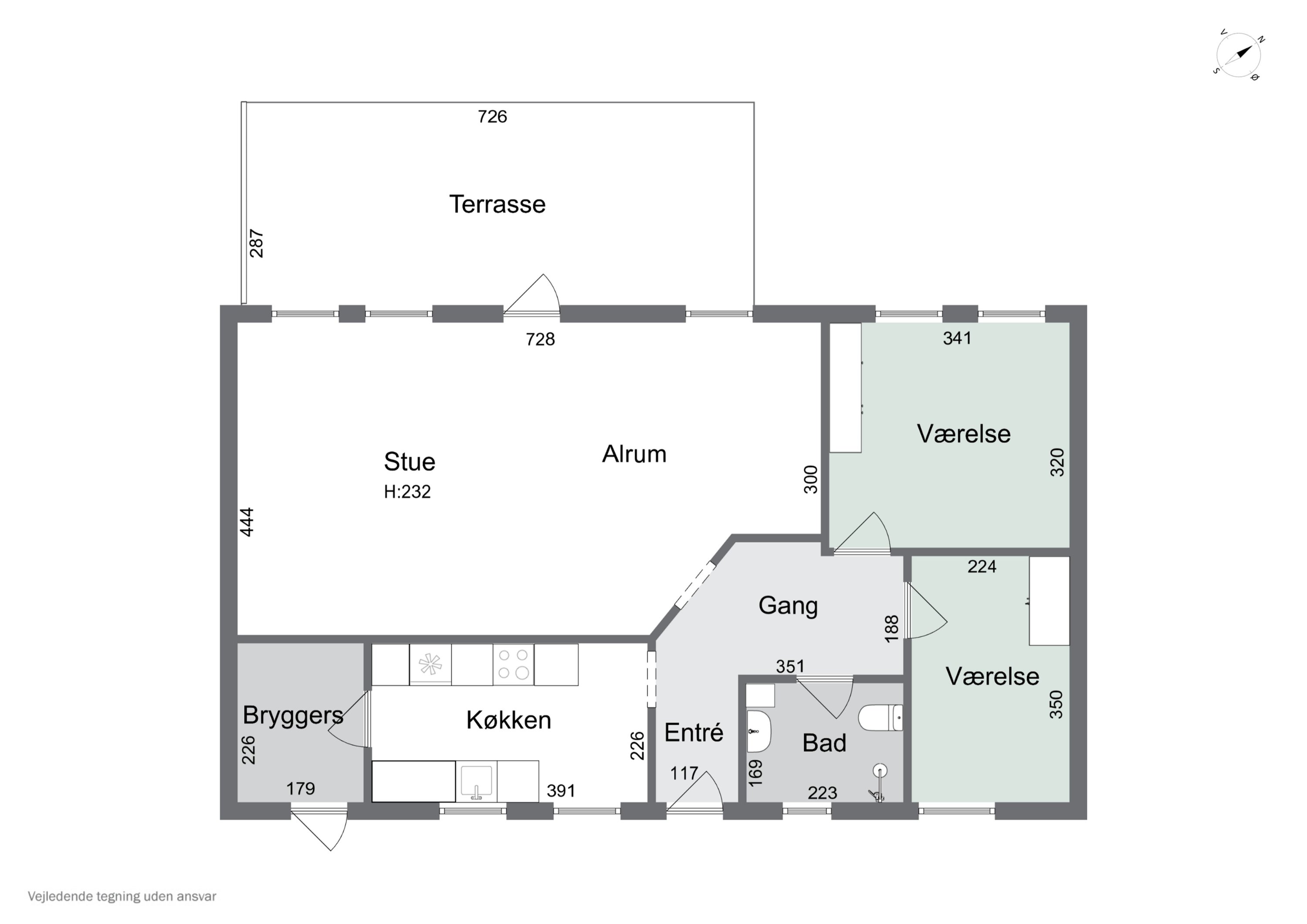 Plantegninger billede af Vestergade 18B, Frøslev, 6330 Padborg