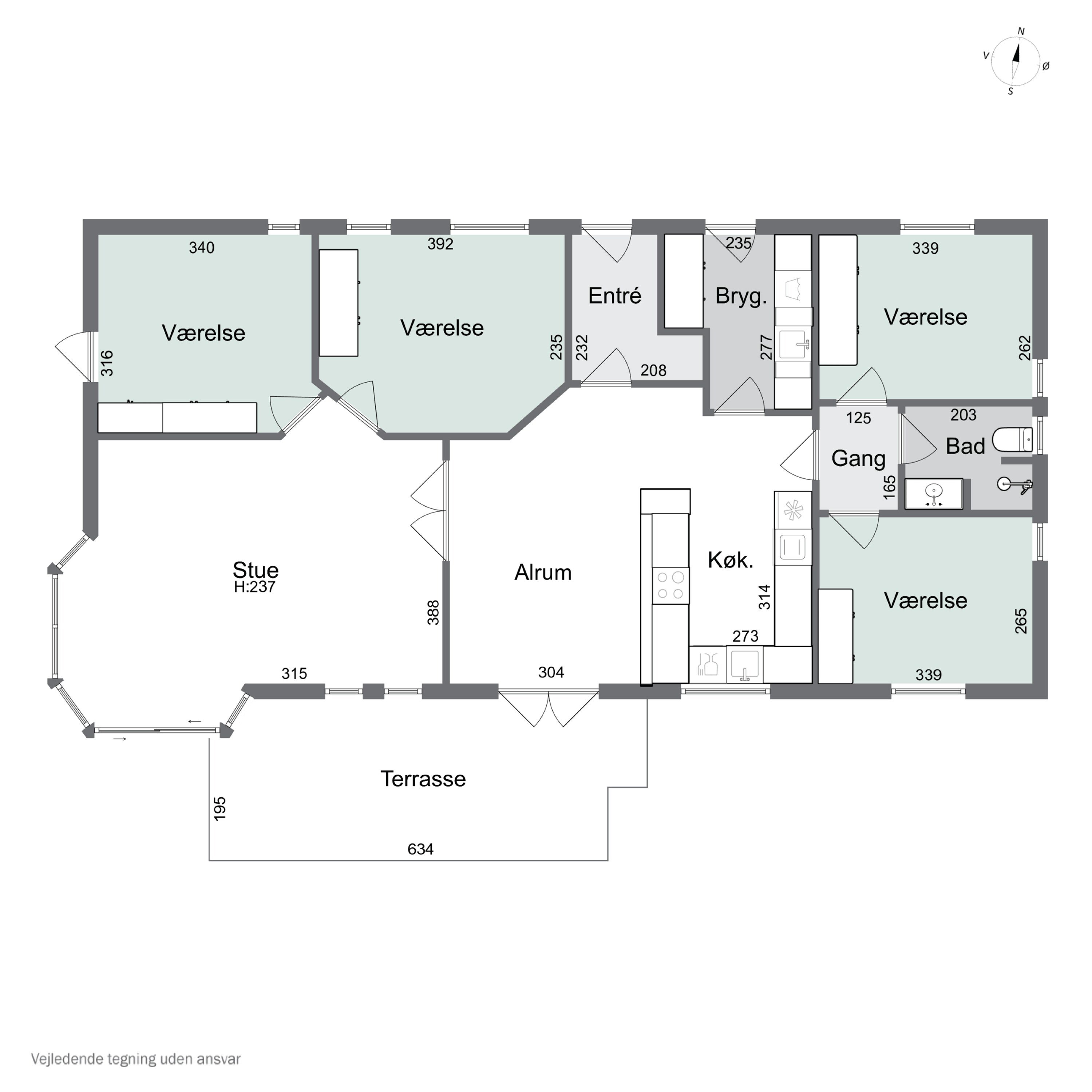 Plantegninger billede af Krogstens Alle 28, 2650 Hvidovre