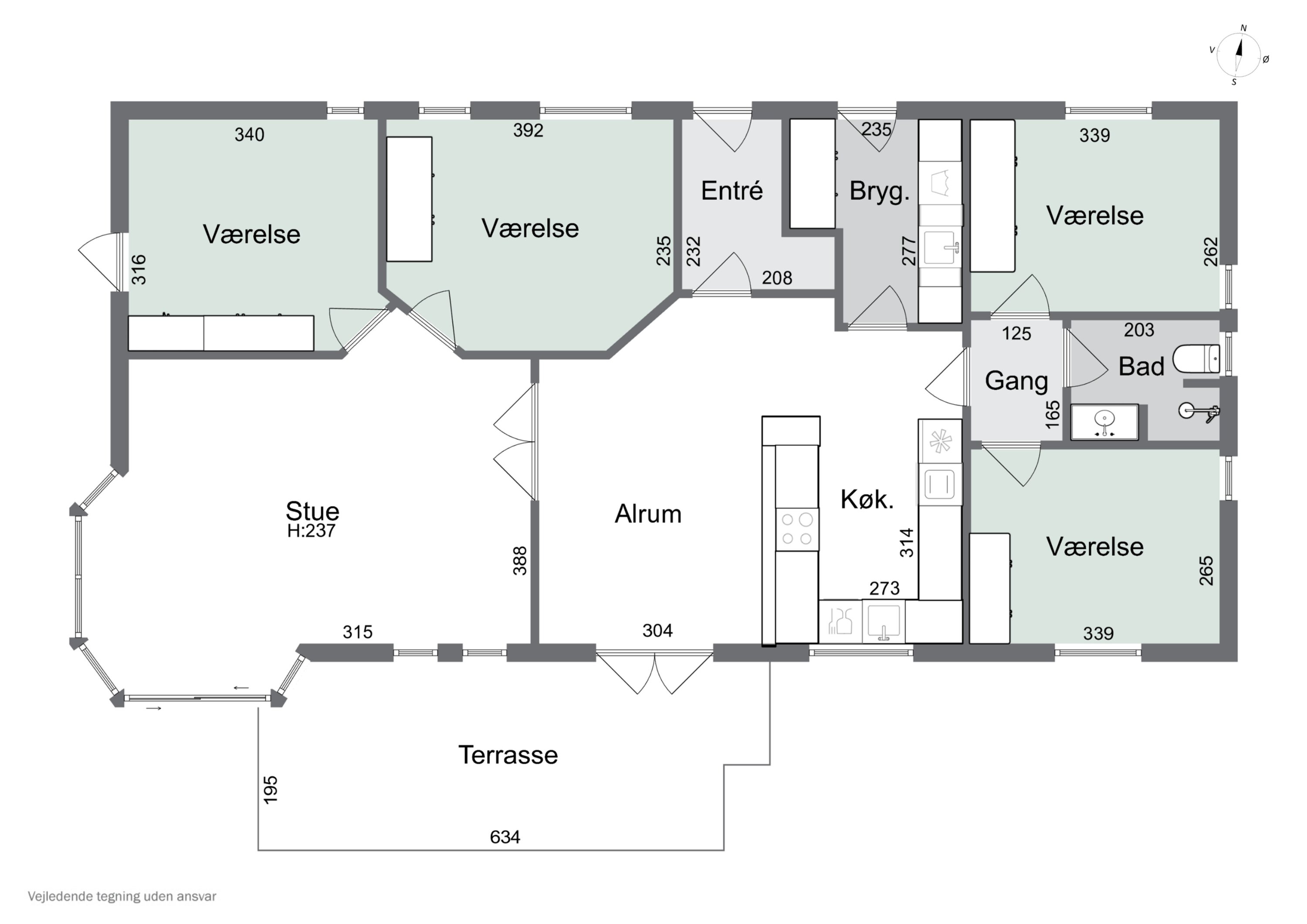 Plantegninger billede af Krogstens Alle 28, 2650 Hvidovre