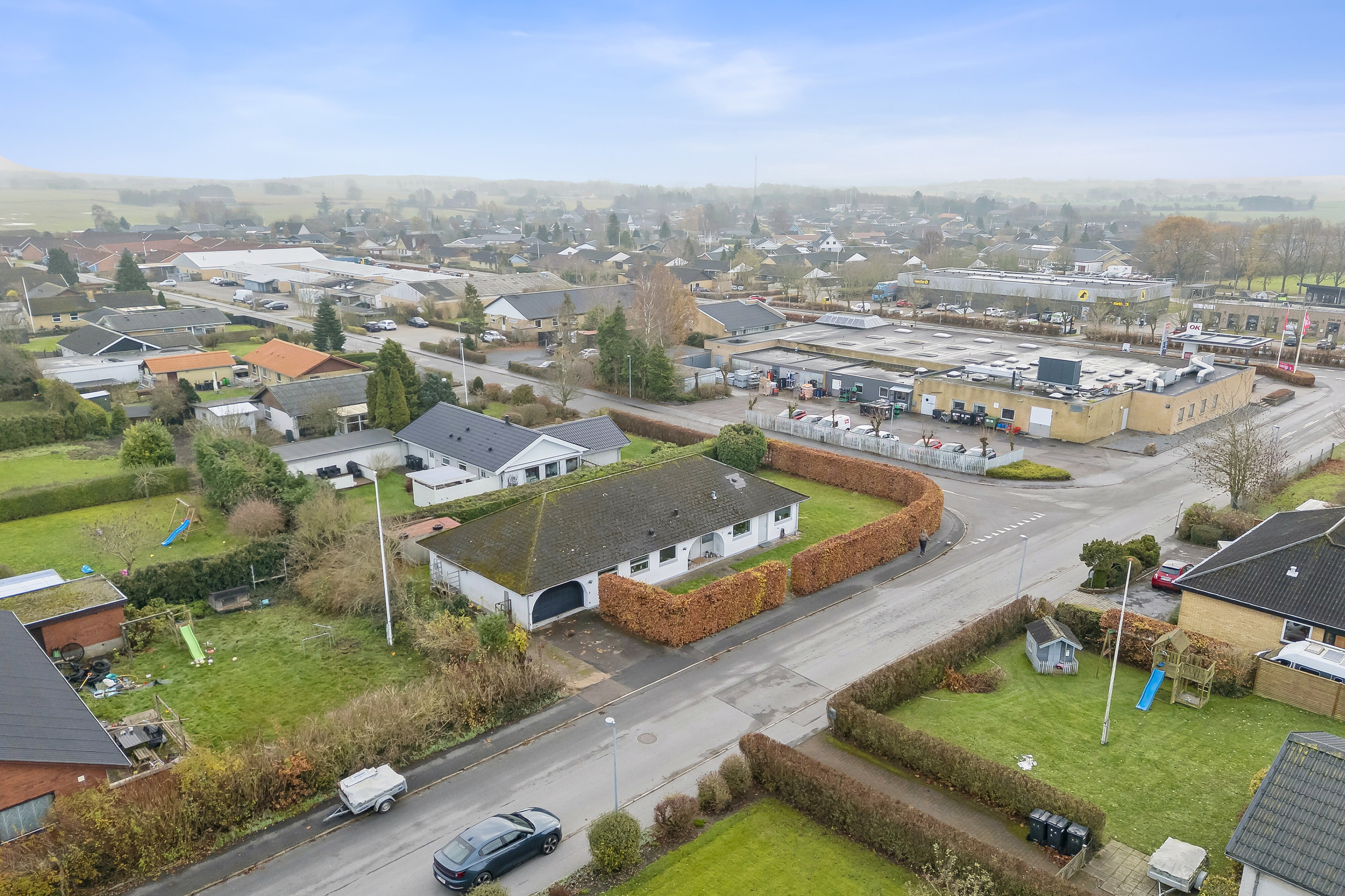 Fremhævet luftfoto billede i fuldskærmstilstand. Billede af Kirkevej 7, 4250 Fuglebjerg