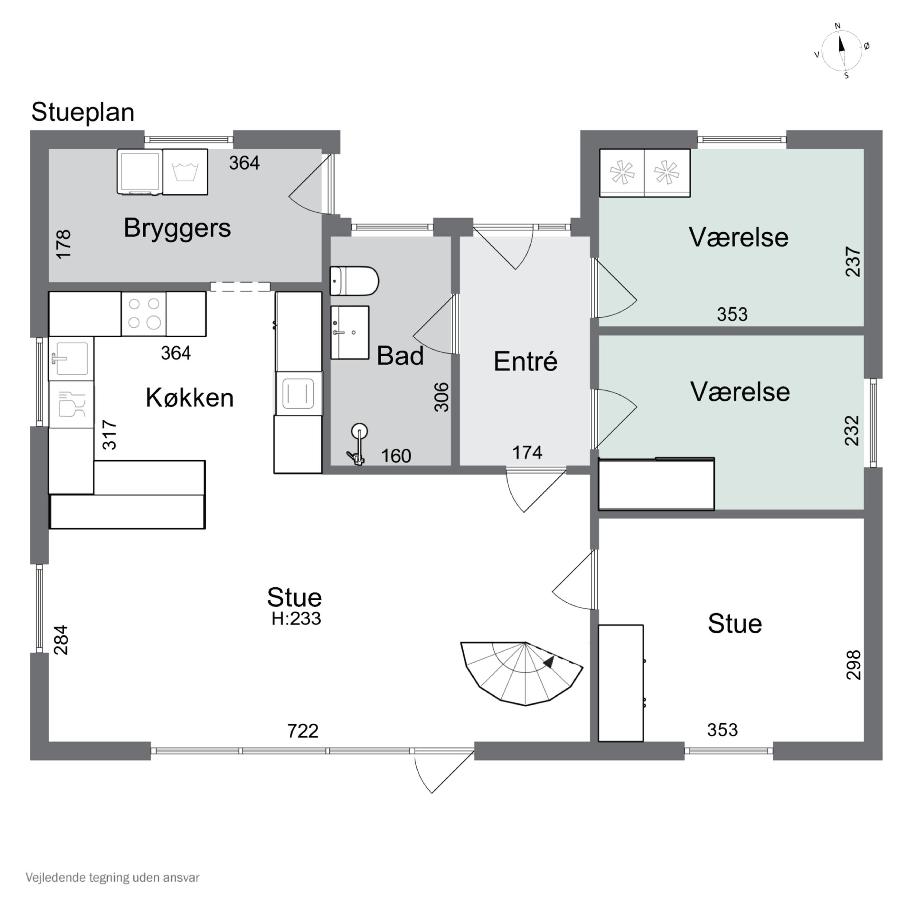 Plantegninger billede af Hedebyvej 3, 6330 Padborg