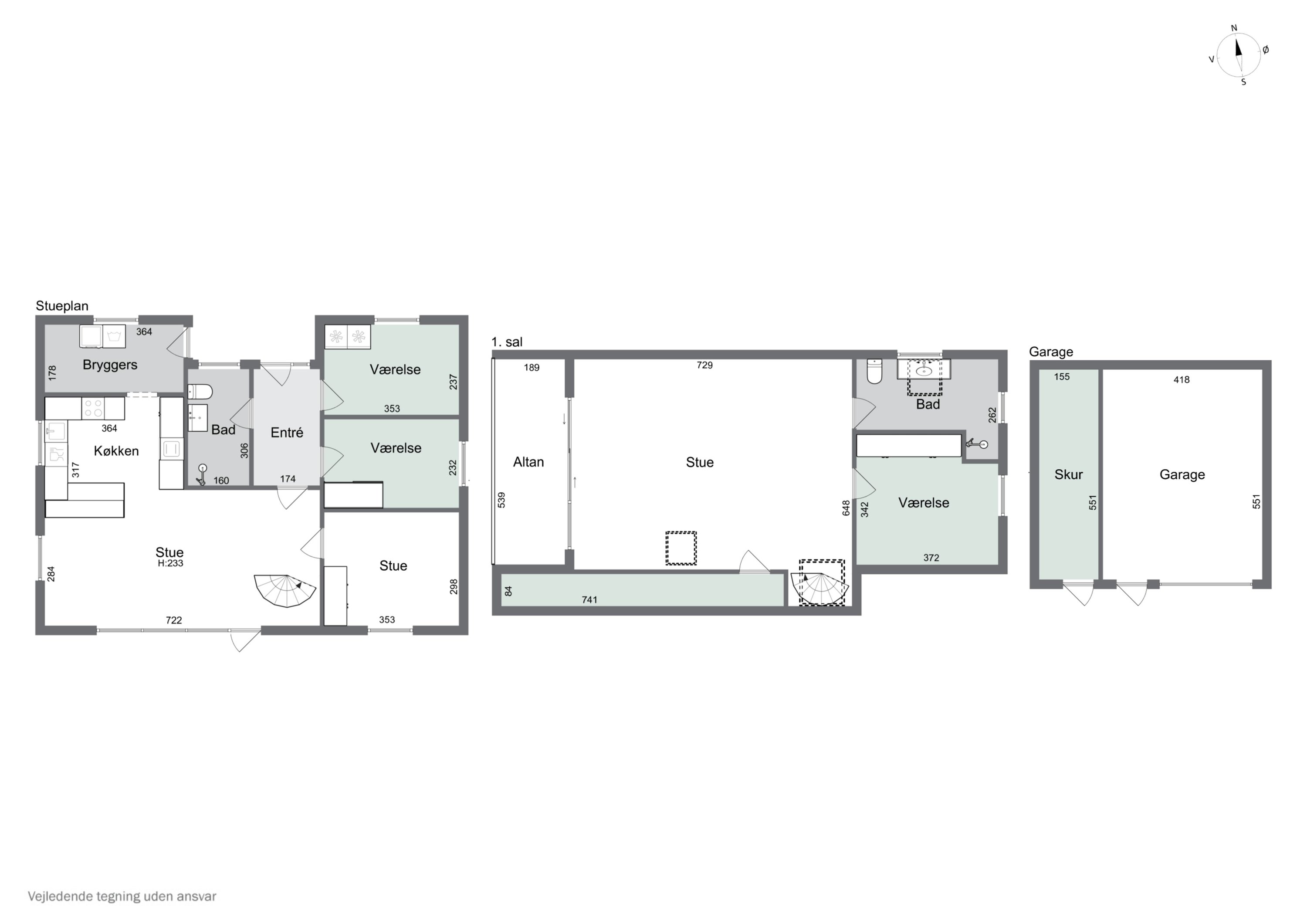 Plantegninger billede af Hedebyvej 3, 6330 Padborg