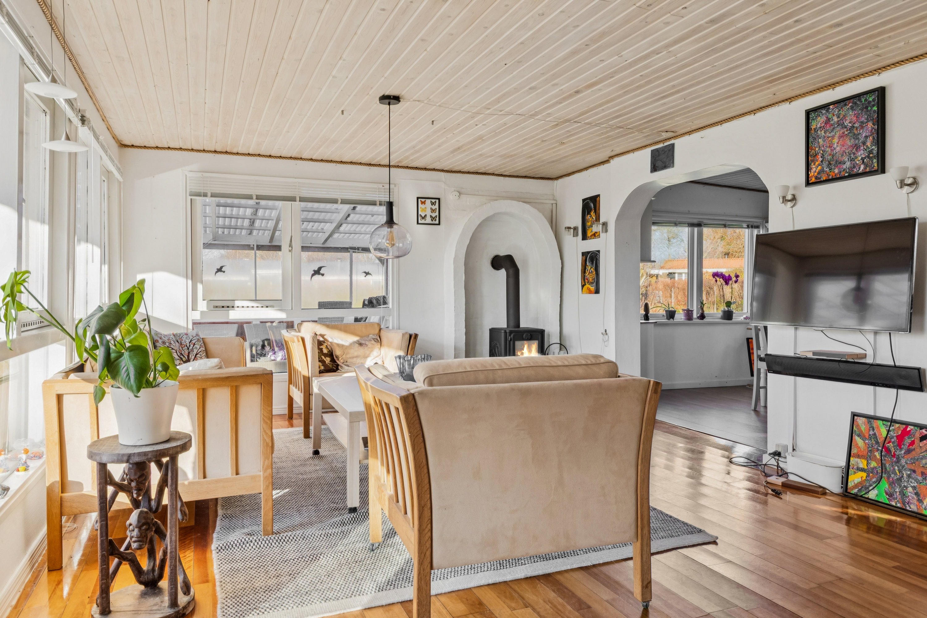 Fremhævet stue billede i fuldskærmstilstand. Billede af Bjørnsvej 7, Kaldred, 4593 Eskebjerg