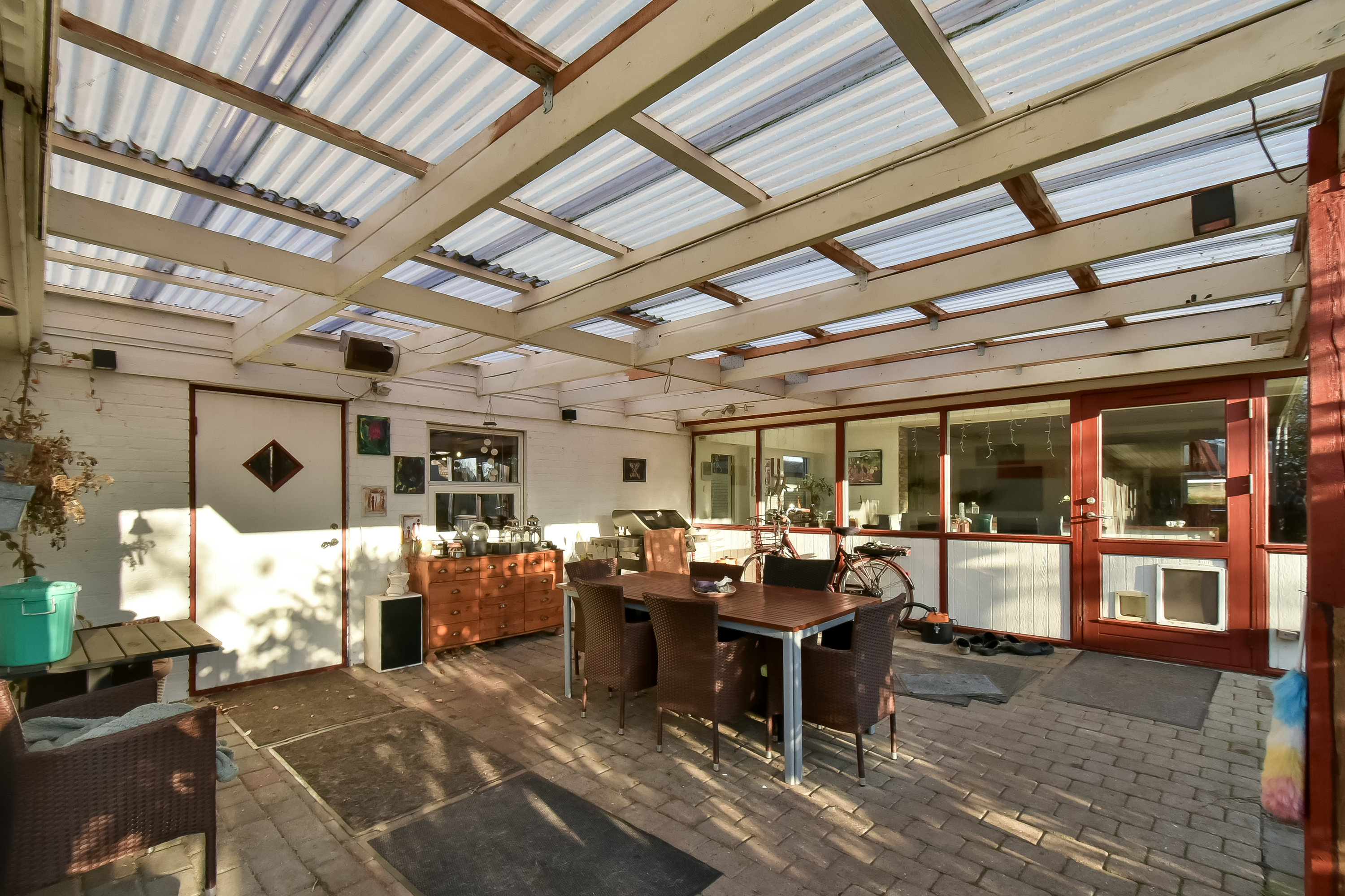 Fremhævet overdækket terrasse billede i fuldskærmstilstand. Billede af Ålholmvej 104, Tjørring, 7400 Herning