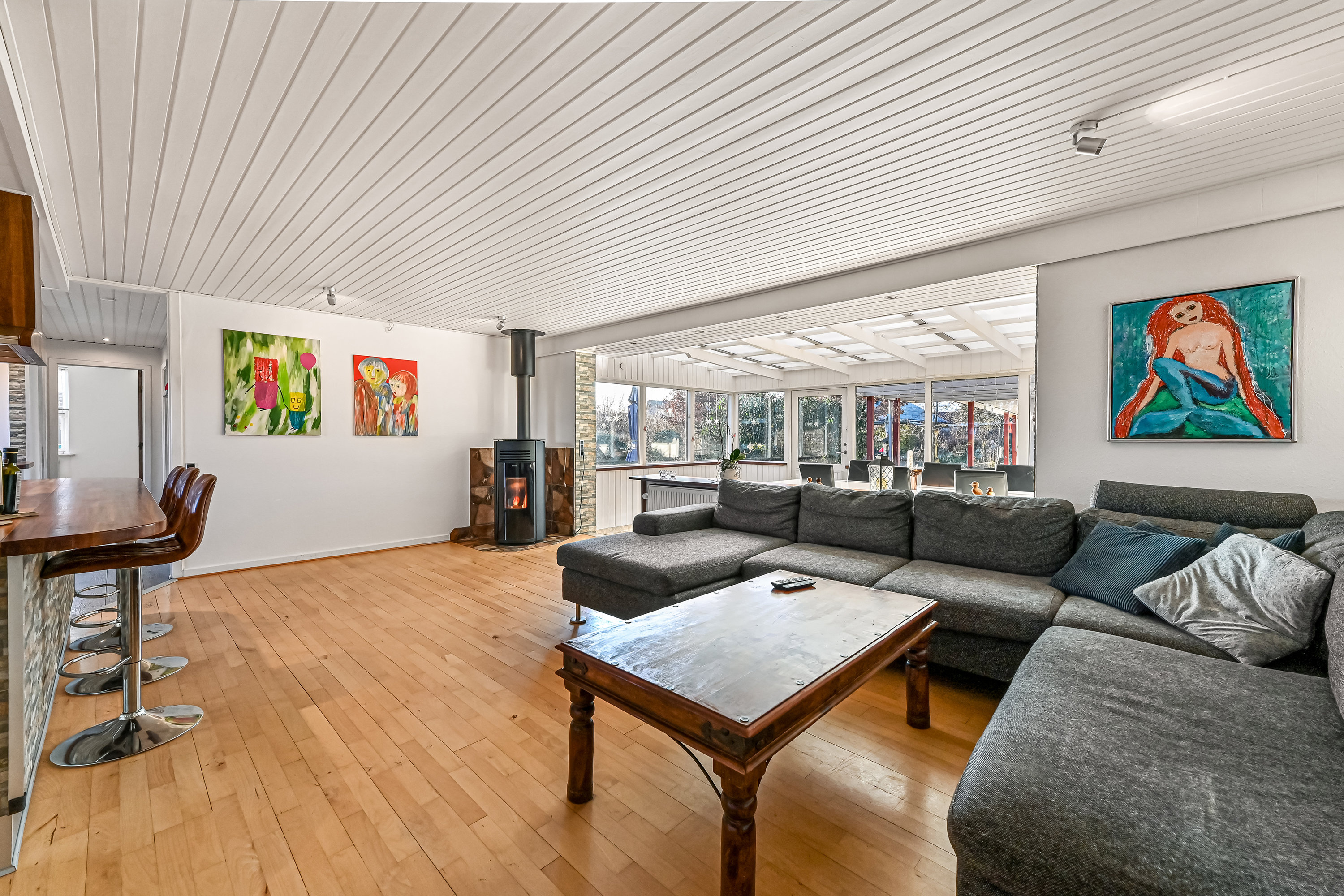 Miniaturebillede 2: stue. Billede af Ålholmvej 104, Tjørring, 7400 Herning