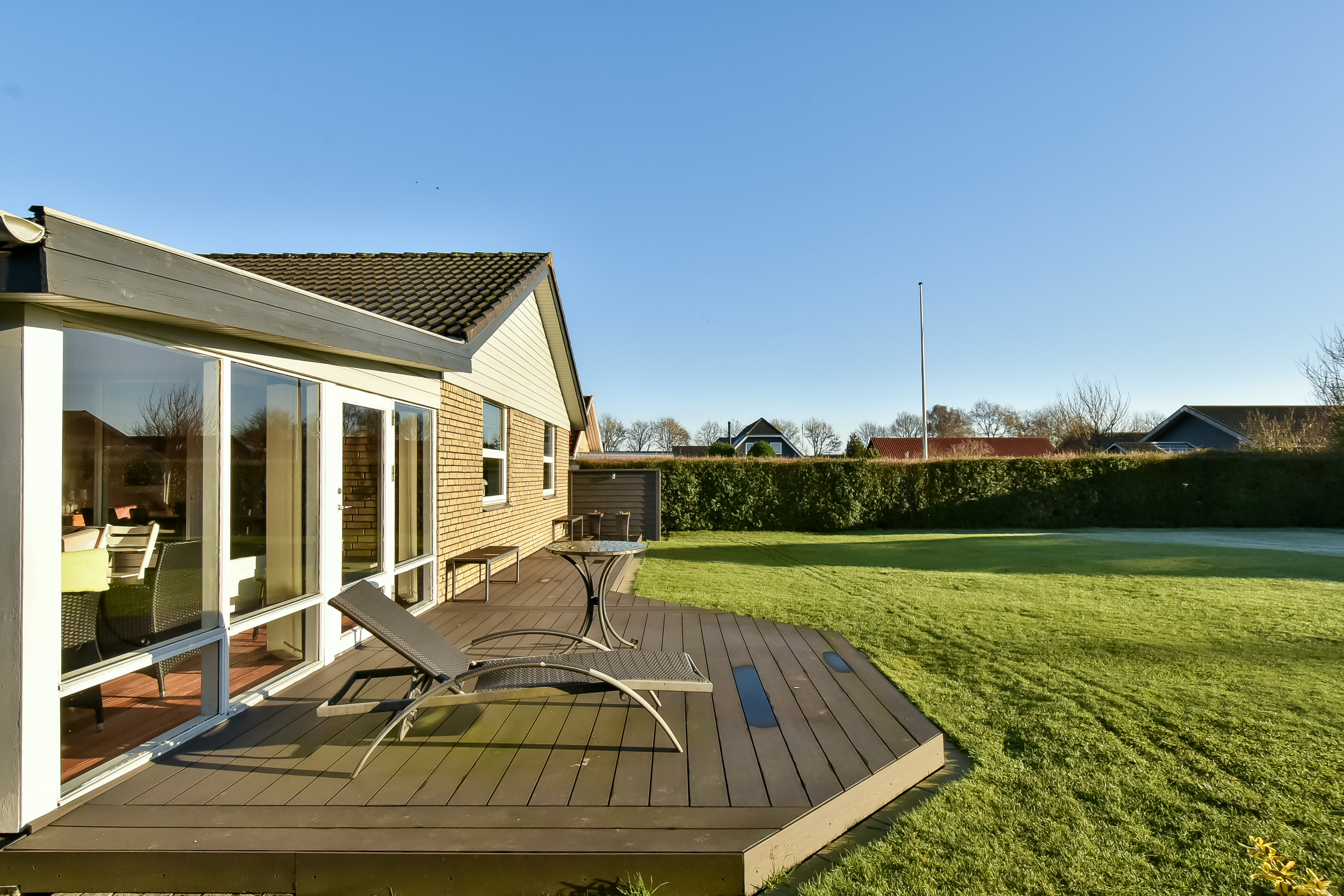 Fremhævet terrasse billede i fuldskærmstilstand. Billede af Kløvervænget 7, Snejbjerg, 7400 Herning